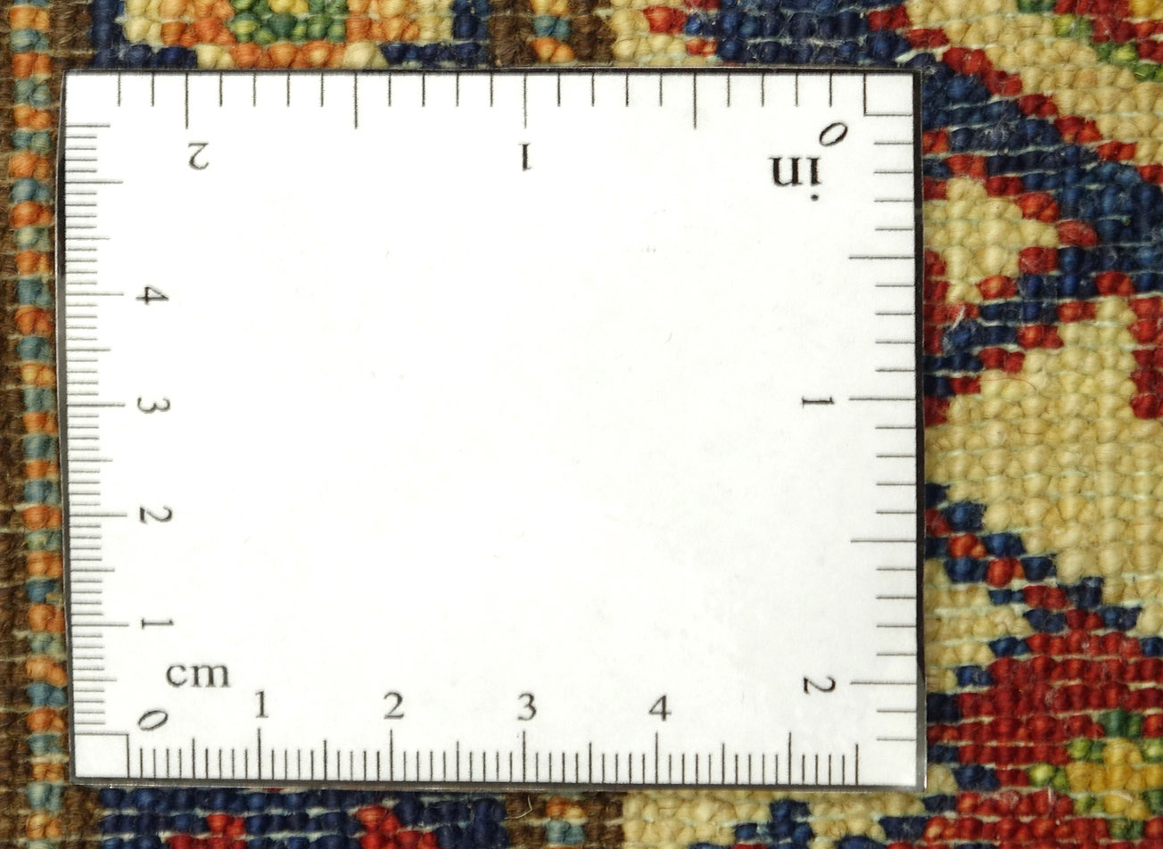 Afghan Kazak Fein 100x150 Handgeknüpft Orientteppich Blau Umrandung Wolle