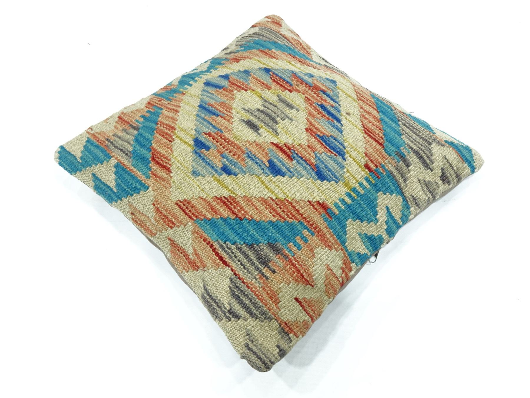 Afghan Maimana Kelim Kissen Kissenbezug Kissenhülle Teppich 45x45 Handgewebt