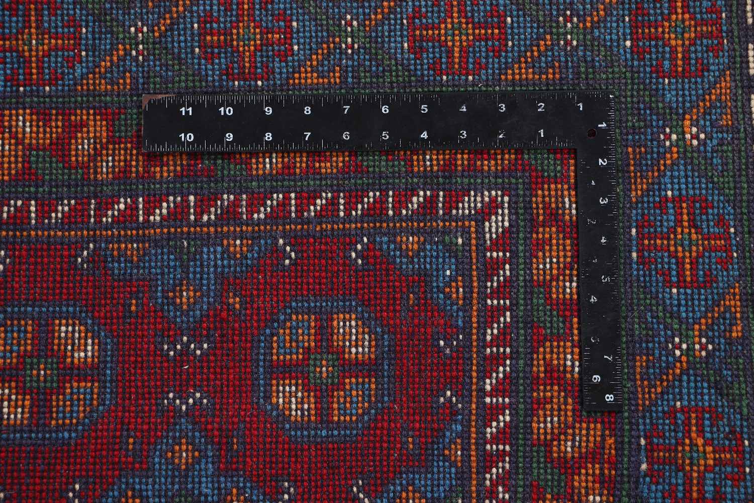 Afghan Akcha Rang Dar Teppich 120x180 Handgeknüpft Rot Durchgemustert Orient Kurzflor