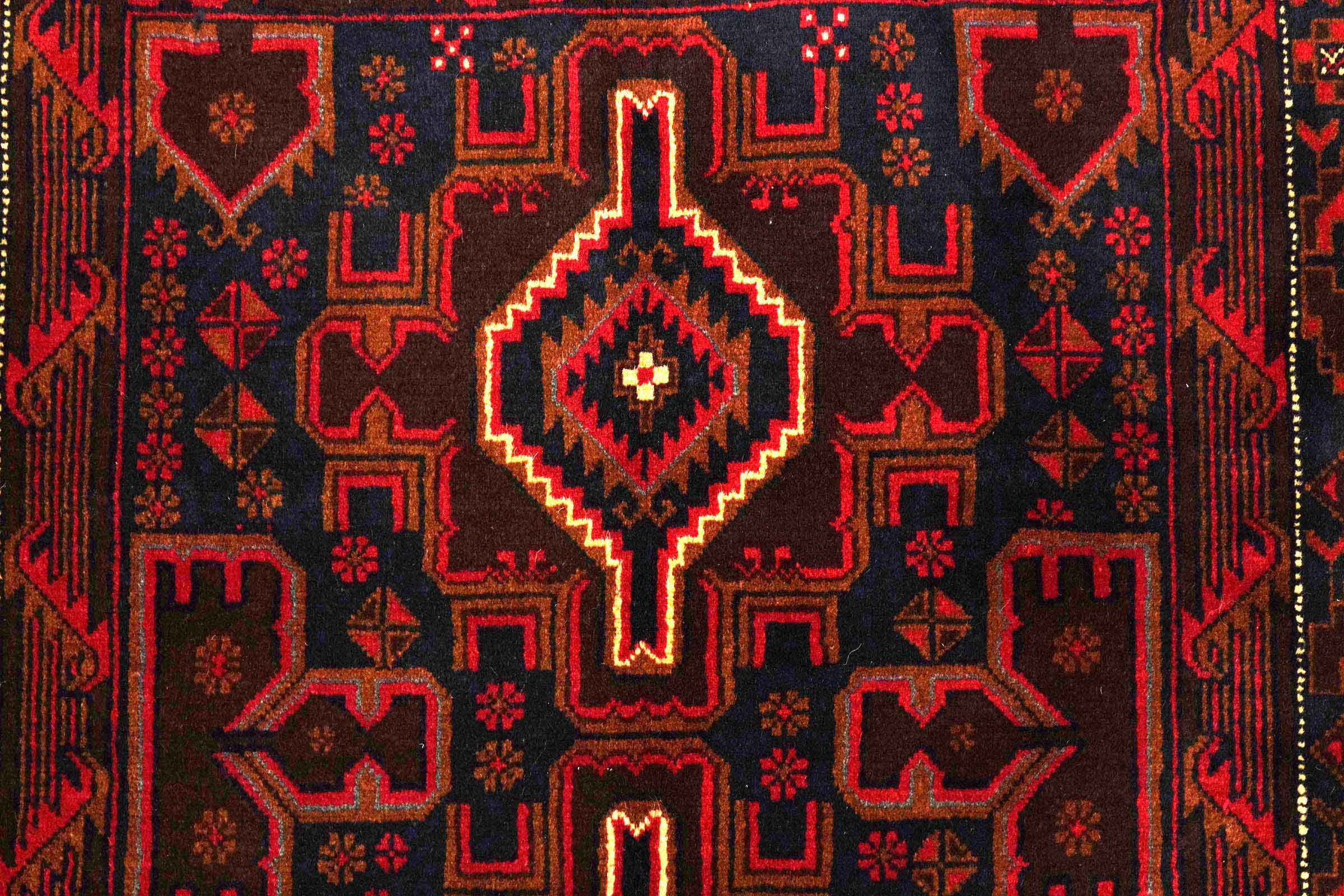 Afghan Belutsch Baluch 120x200 Handgeknüpft Orientteppich Braun Geometrisch