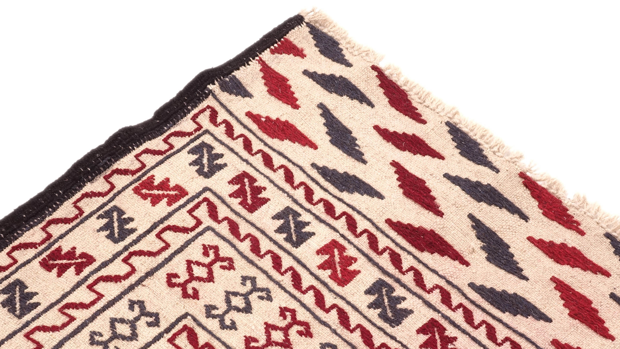 Afghan Kelim Gol Barjasta Teppich 120x180 Handgewebt Beige Geometrisch Handarbeit