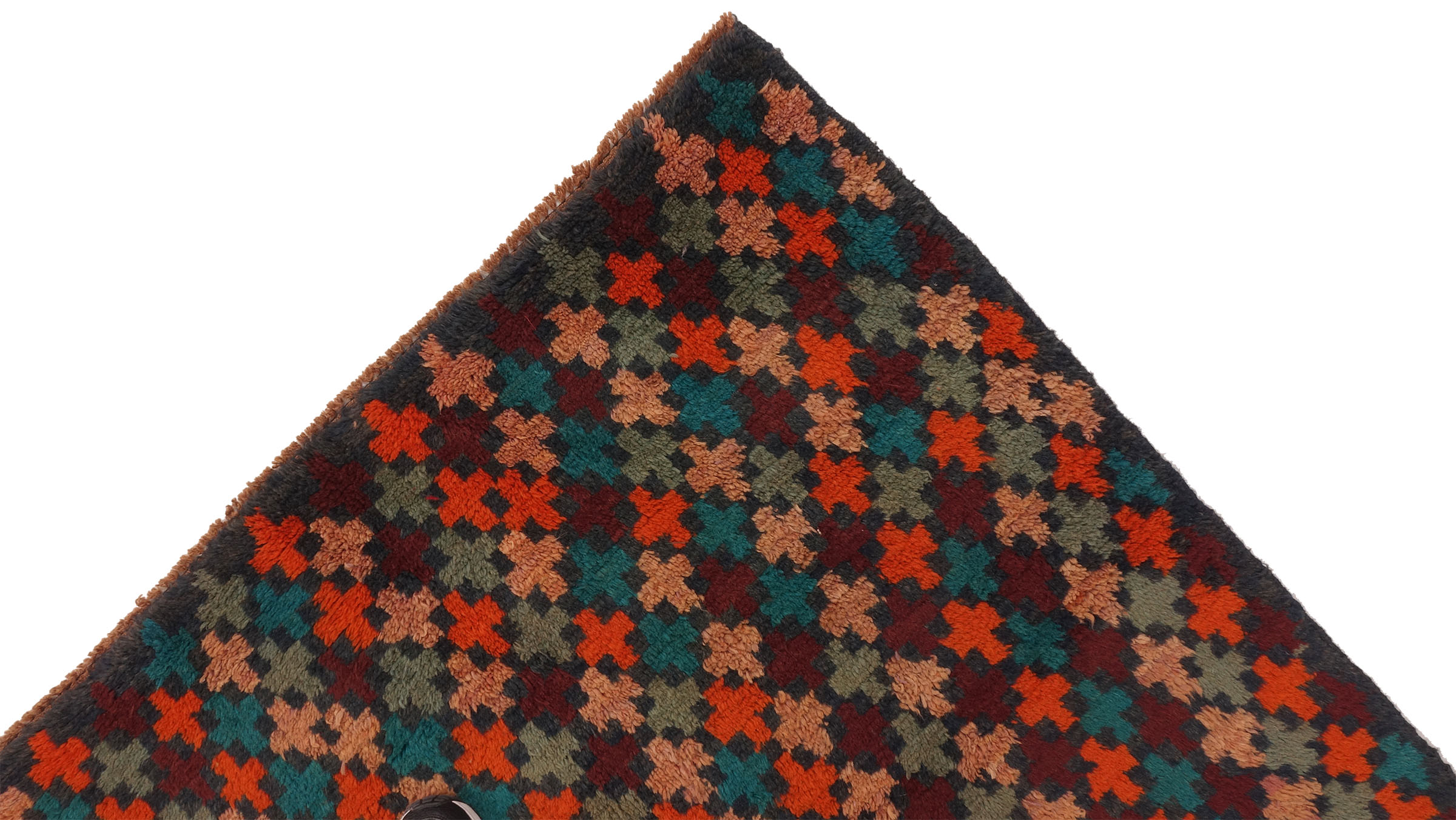 Gabbeh Teppich 110x190 Handgeknüpft Blau Streifen Orientalisch UNIKAT Kurzflor