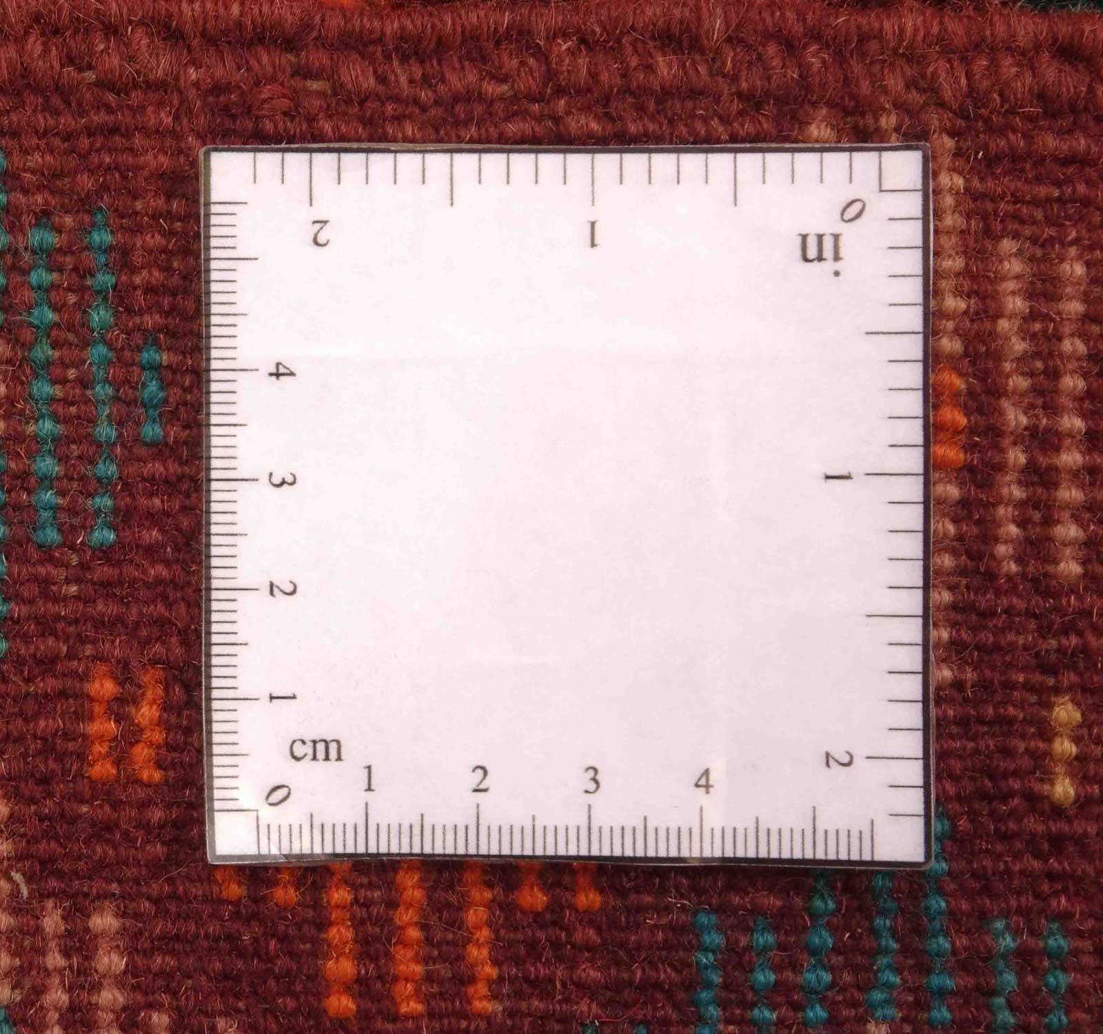 Gabbeh Teppich 110x160 Handgeknüpft Braun Durchgemustert Orientalisch UNIKAT Kurzflor