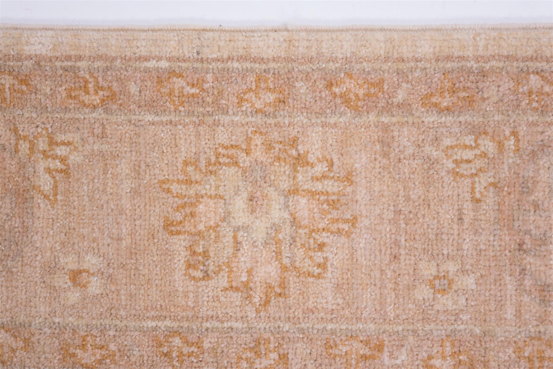 Afghan Chobi Ziegler 120x180 Handgeknüpft Teppich Beige Orientalisch Kurzflor