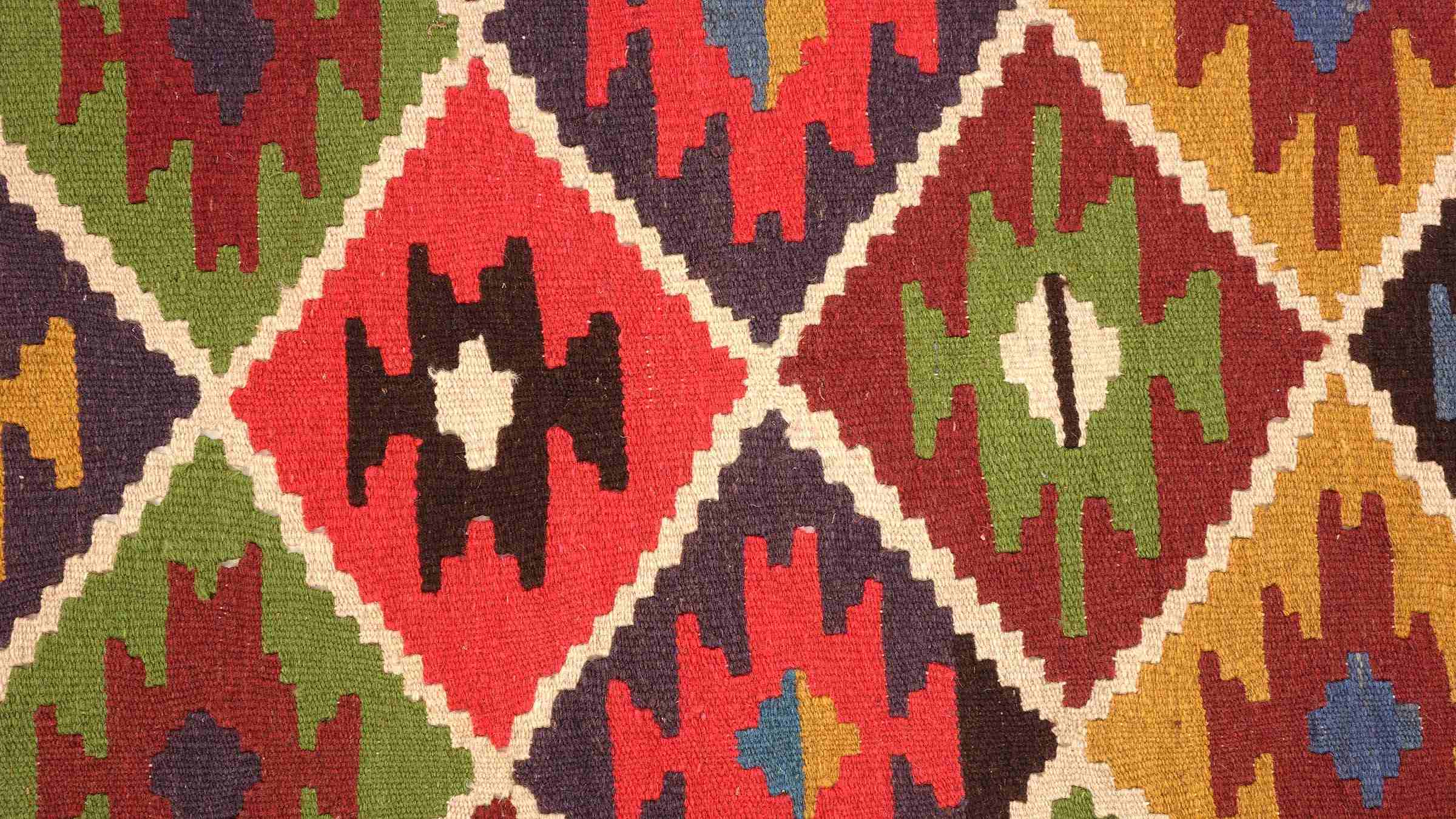Perserteppich Kelim Ardebil 100x140 Handgewebt Braun Geometrisch Handarbeit Zimmer