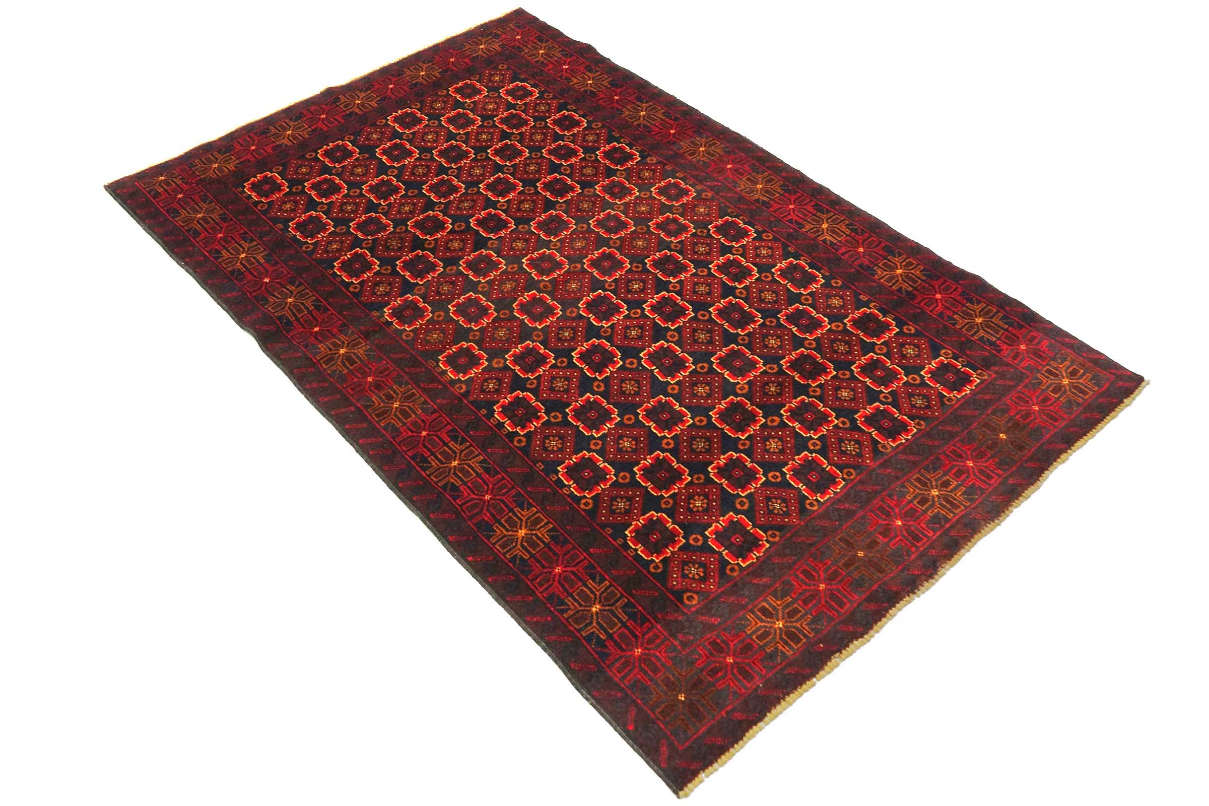 Afghan Belutsch Baluch 120x180 Handgeknüpft Orientteppich Dunkelblau