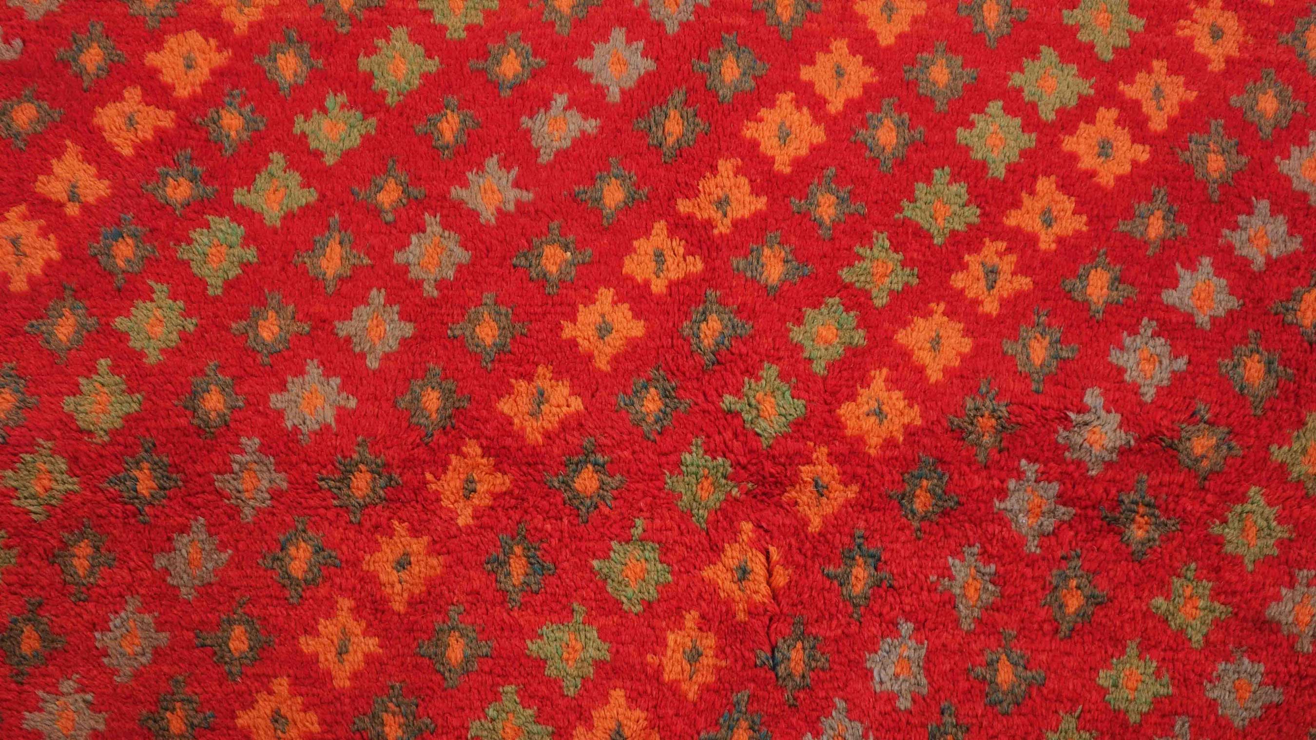 Gabbeh Teppich 110x170 Handgeknüpft Rot Durchgemustert Orientalisch UNIKAT Kurzflor