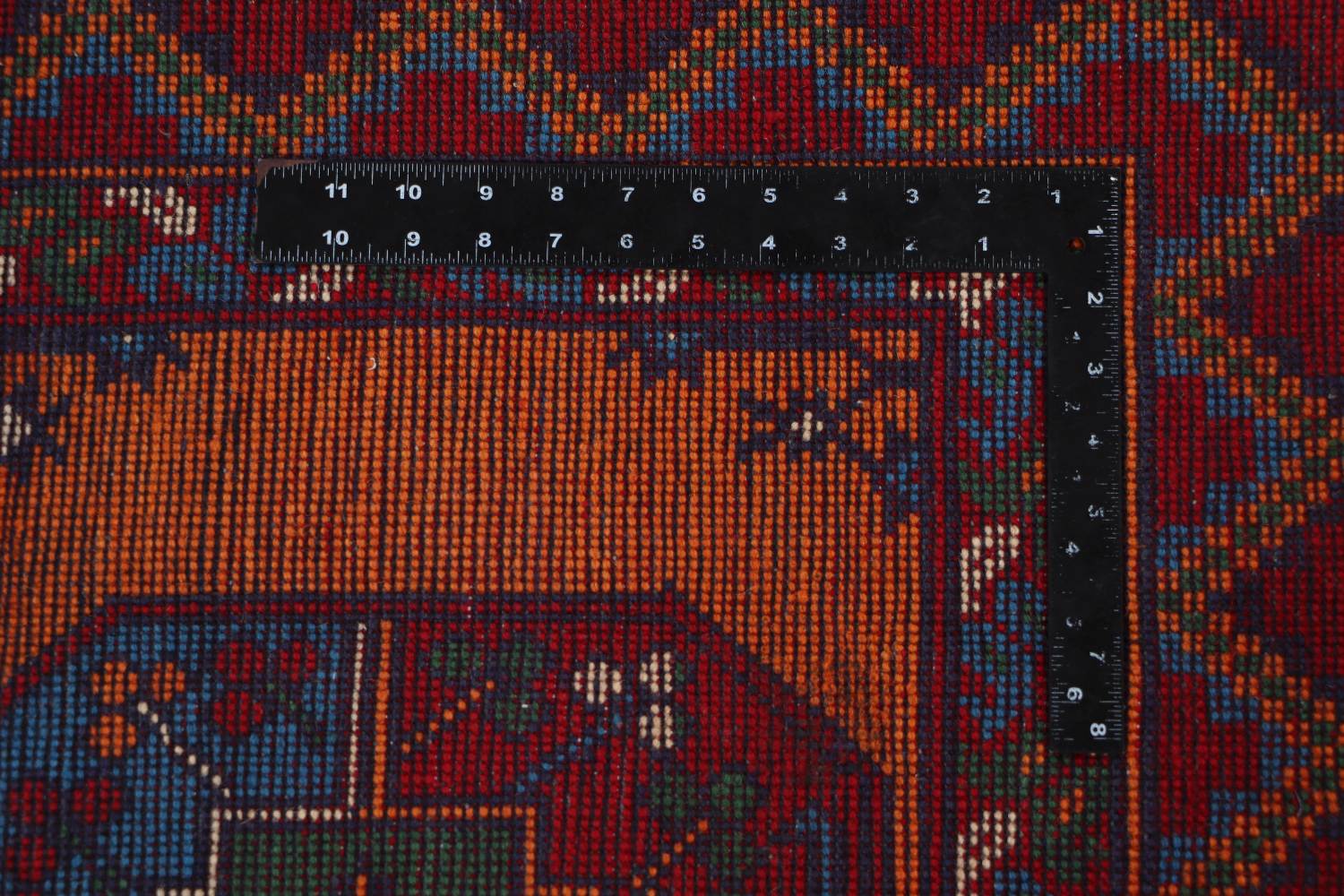 Afghan Akcha Rang Dar Teppich 150x200 Handgeknüpft Orange Durchgemustert Orient