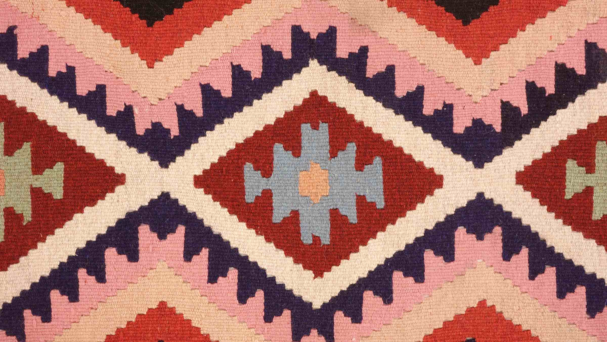 Perserteppich Kelim Ardebil 100x150 Handgewebt Braun Geometrisch Handarbeit Zimmer