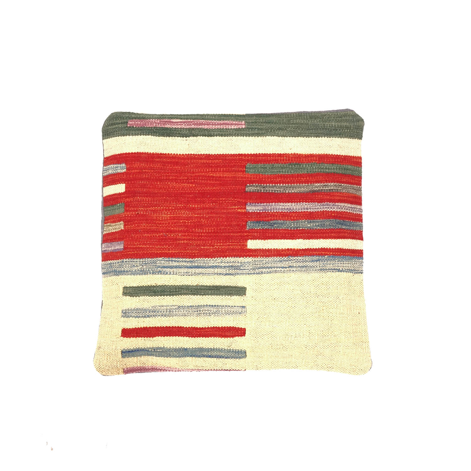 Kelim Afghan Maimana Kissenbezug Kissenhülle Poshti Teppich 50x50 Handgewebt