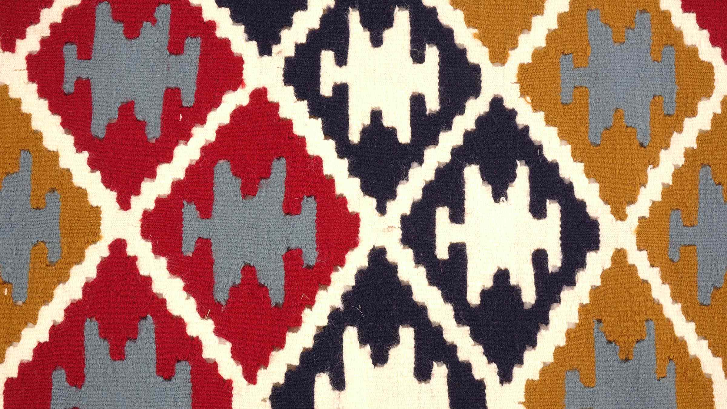 Perserteppich Kelim Ardebil 90x150 Handgewebt Beige Geometrisch Handarbeit Zimmer