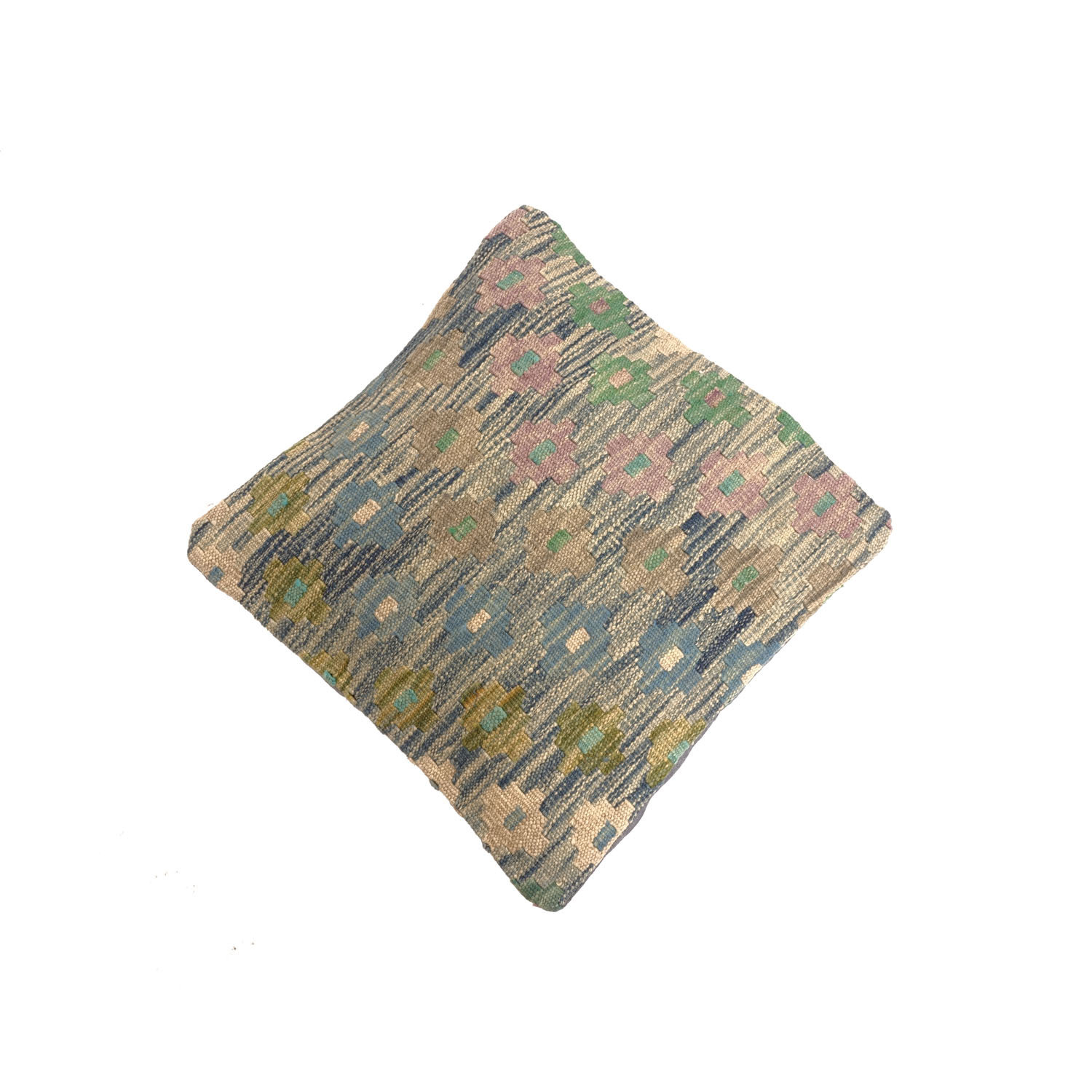 Kelim Afghan Maimana Kissenbezug Kissenhülle Poshti Teppich 45x45 Handgewebt