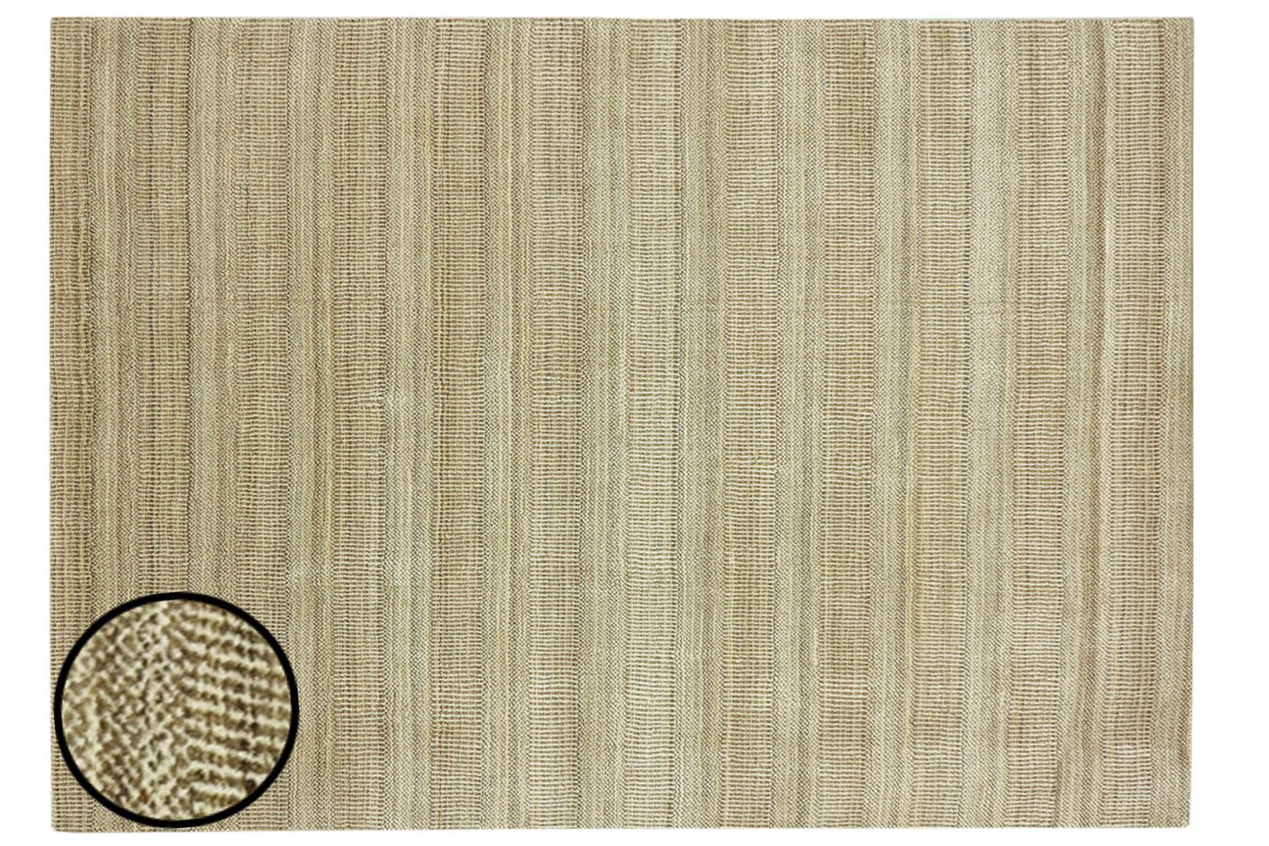 Handloom Grass 120x180 140x200 160x230 200x300 Läufer Handgewebt Teppich Beige Grau