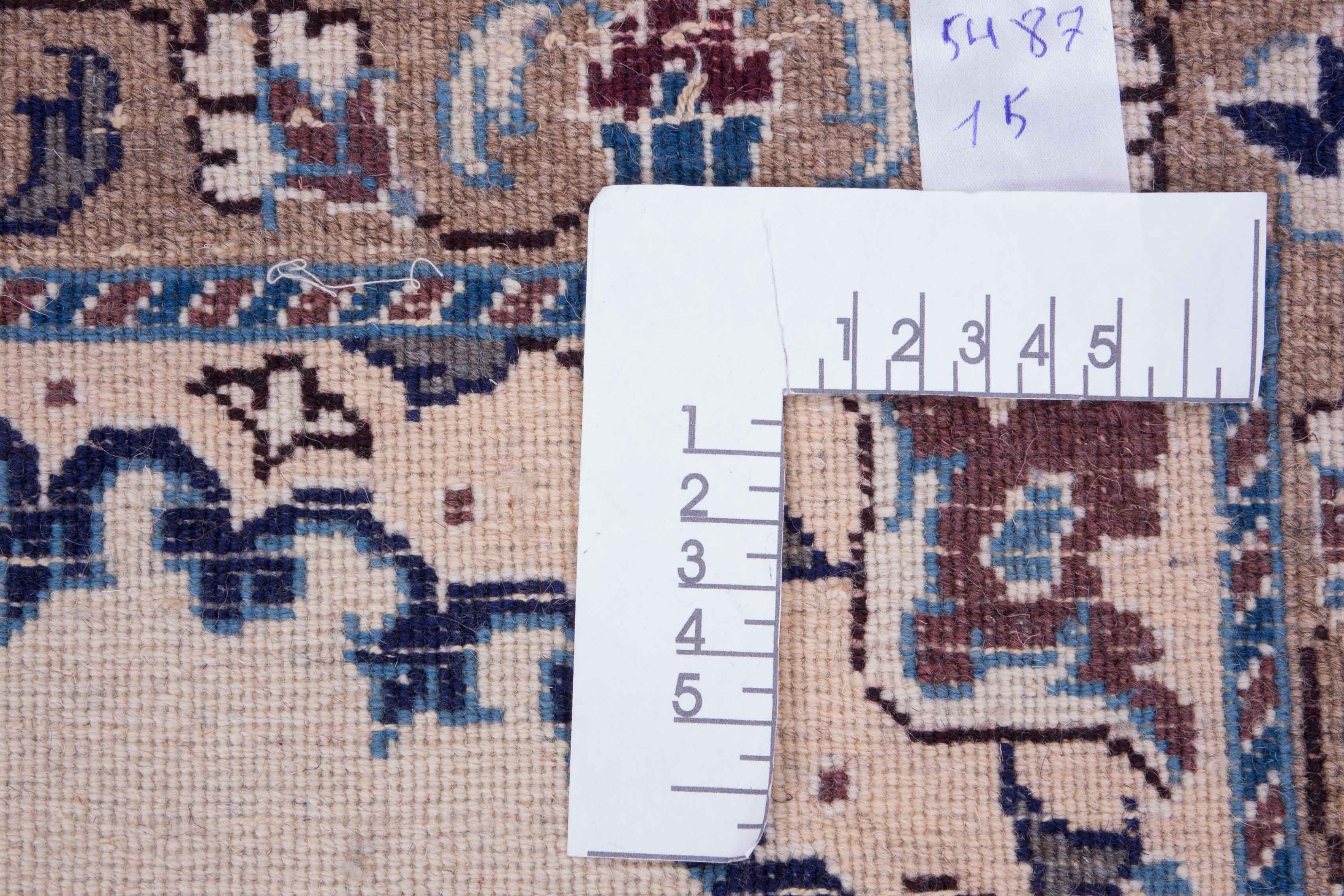 Perser Nain 60x80 Handgeknüpft Teppich Weiß Orientalisch Kurzflor Orient Rug