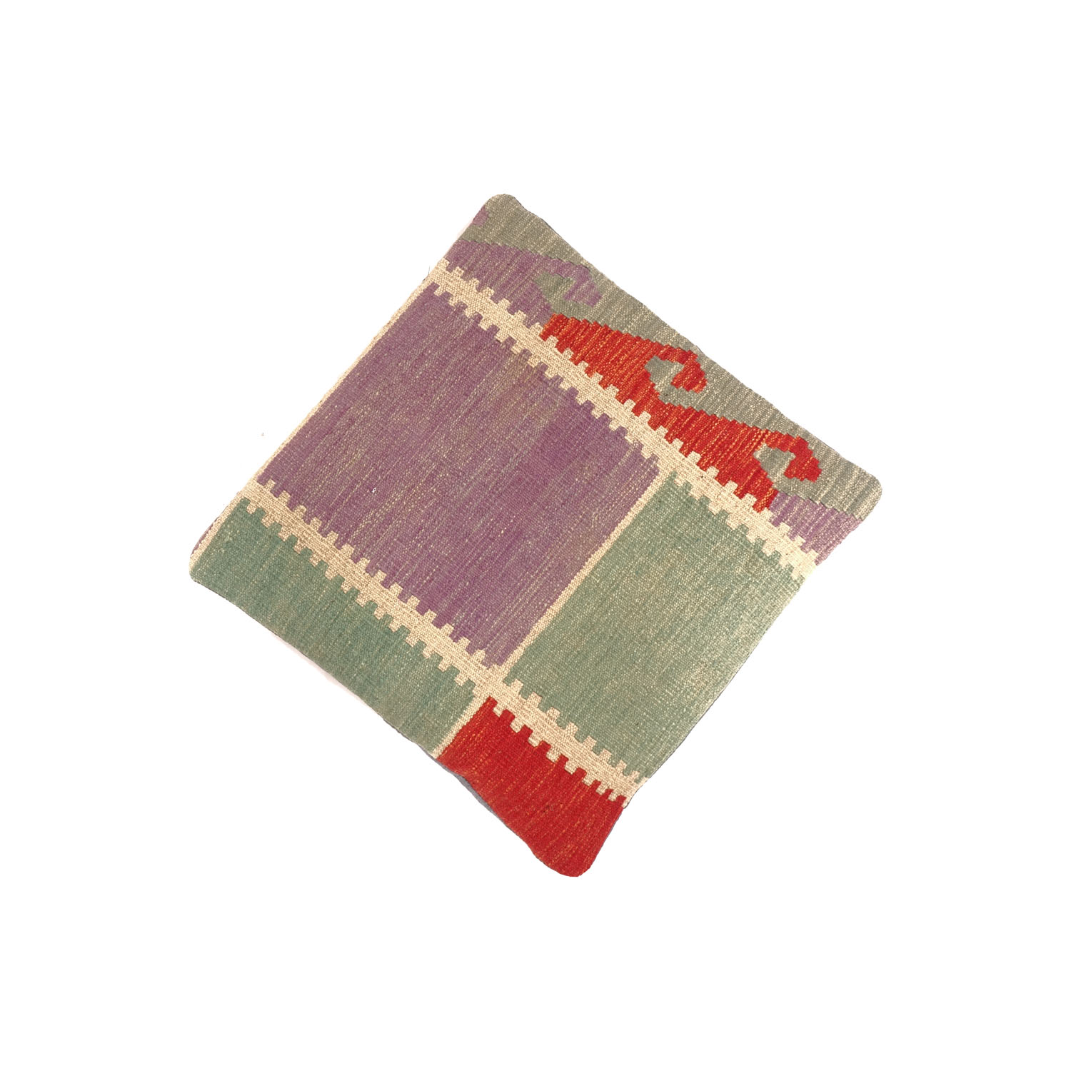 Kelim Afghan Maimana Kissenbezug Kissenhülle Poshti Teppich 50x50 Handgewebt