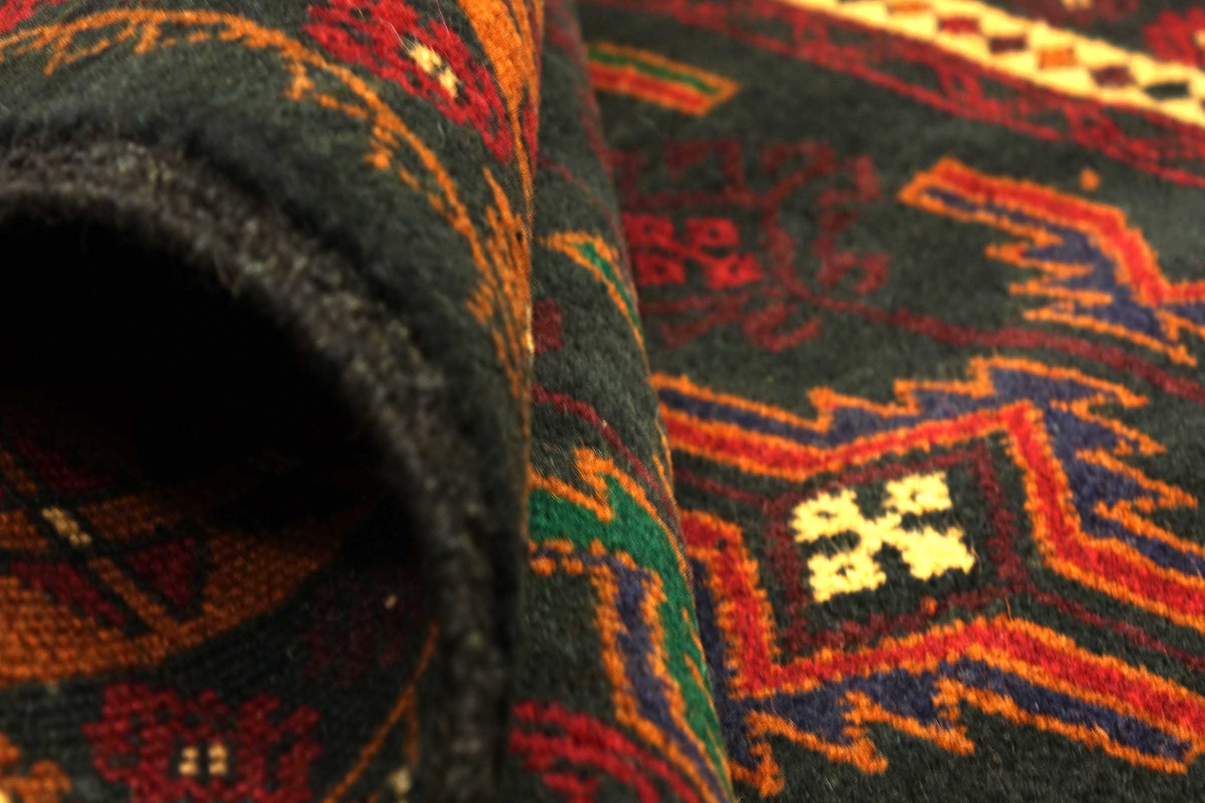 Afghan Belutsch Baluch 120x180 Handgeknüpft Orientteppich Dunkelgrün