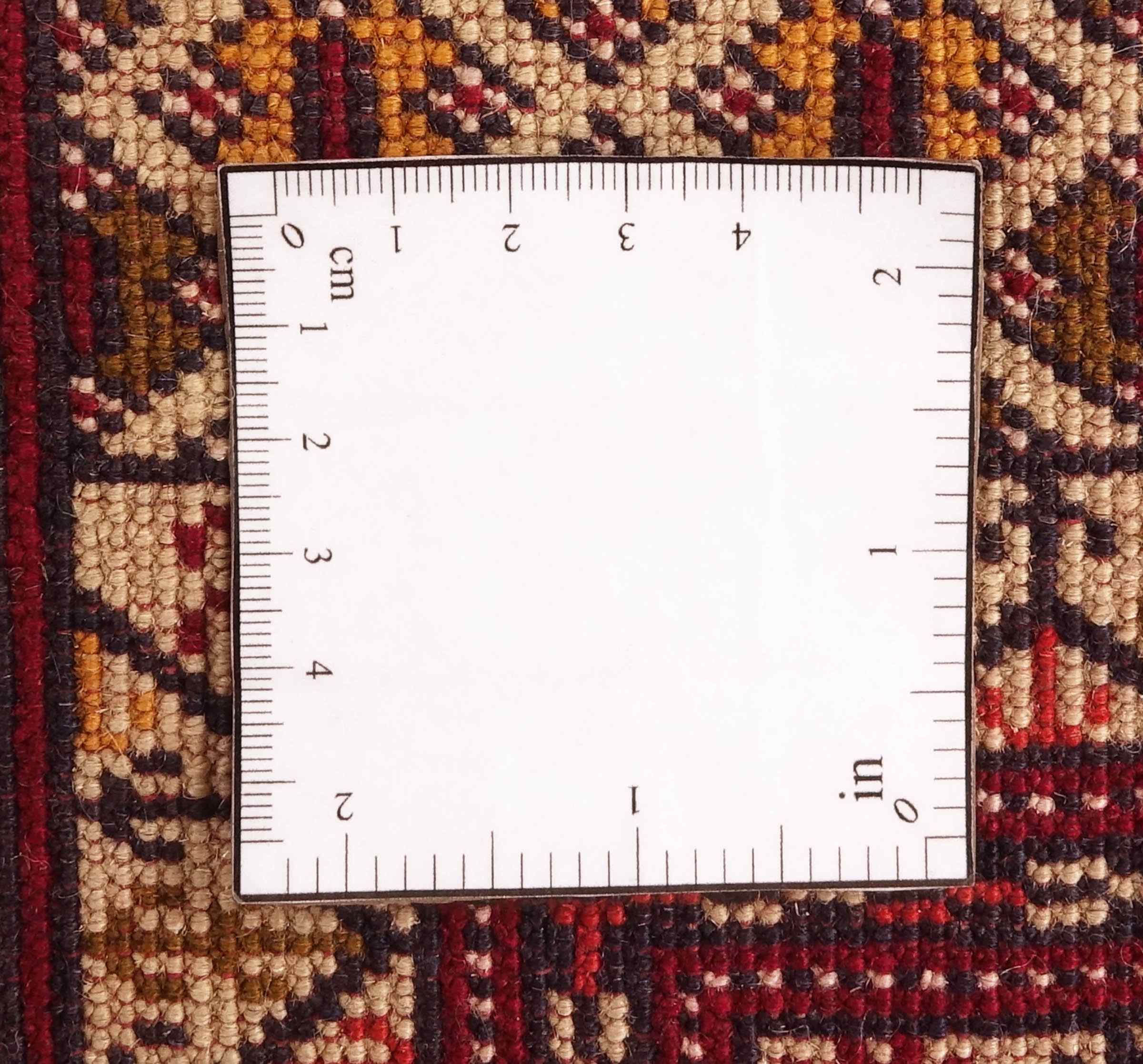 Afghanischer Teppich Zahir Shahi 200x300 Handgeknüpft Beige Geometrisch Orientalisch