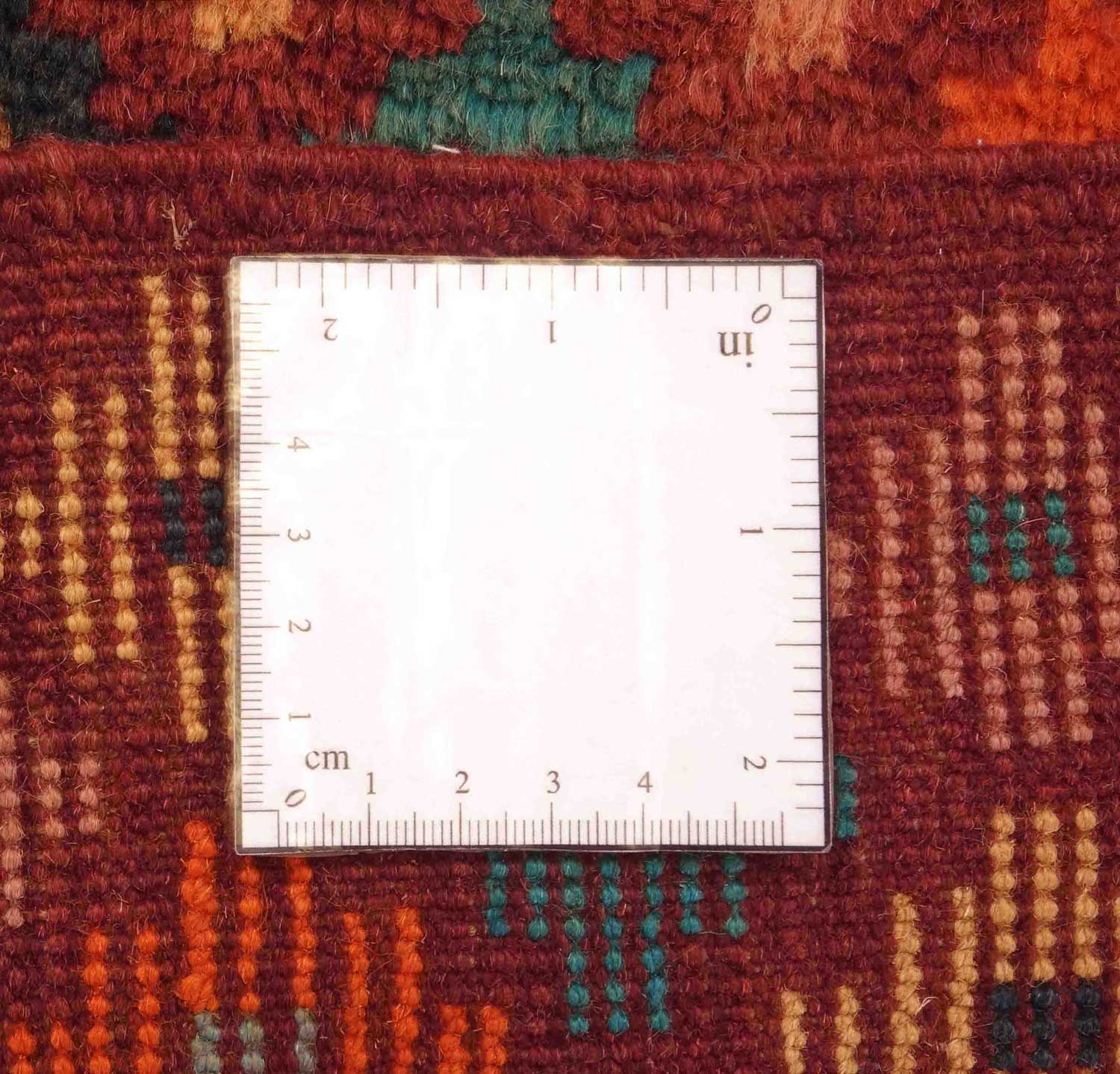 Gabbeh Teppich 120x170 Handgeknüpft Braun Durchgemustert Orientalisch UNIKAT Kurzflor