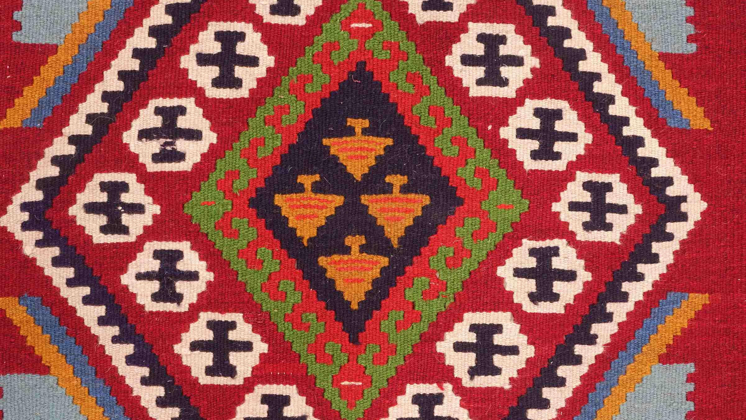 Perserteppich Kelim Ardebil 100x160 Handgewebt Braun Geometrisch Handarbeit Zimmer