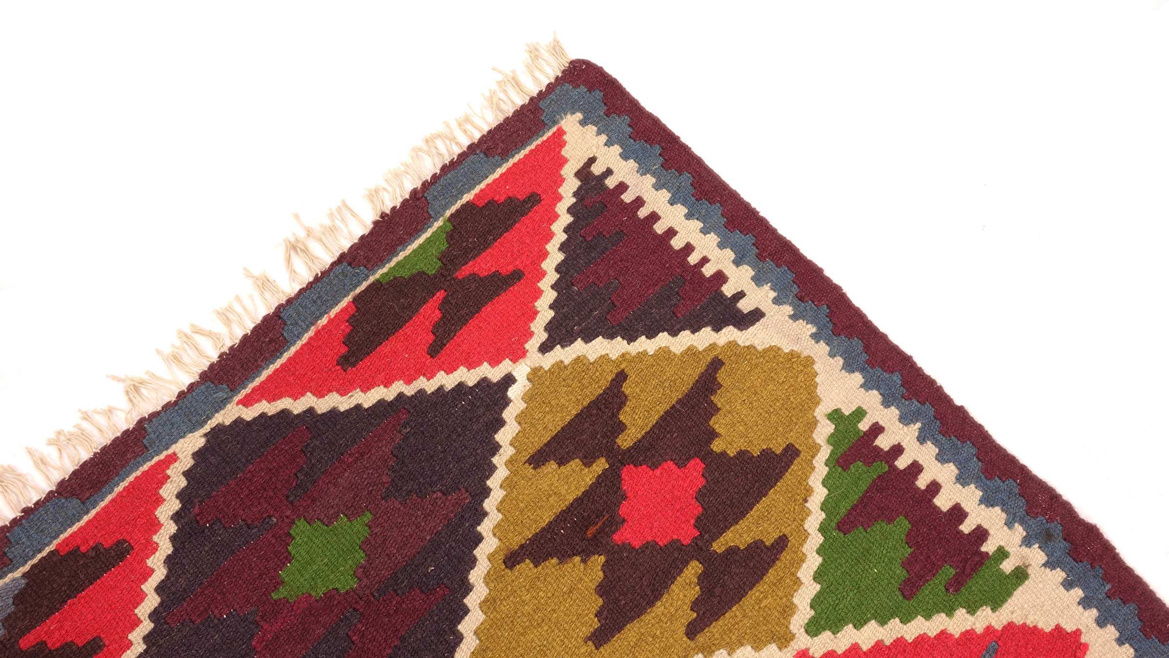 Perserteppich Kelim Ardebil 100x150 Handgewebt Braun Geometrisch Handarbeit Zimmer