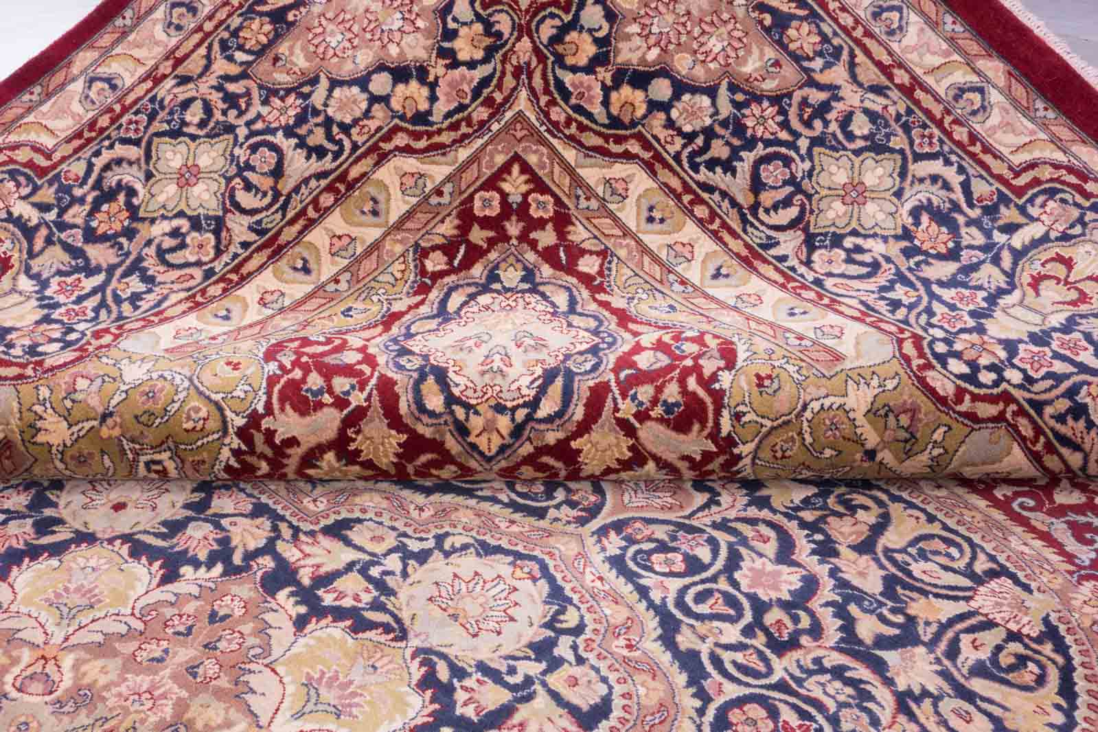 Afghan Chobi Ziegler Fein 280x370 Handgeknüpft Teppich Rot Medaillon Kurzflor