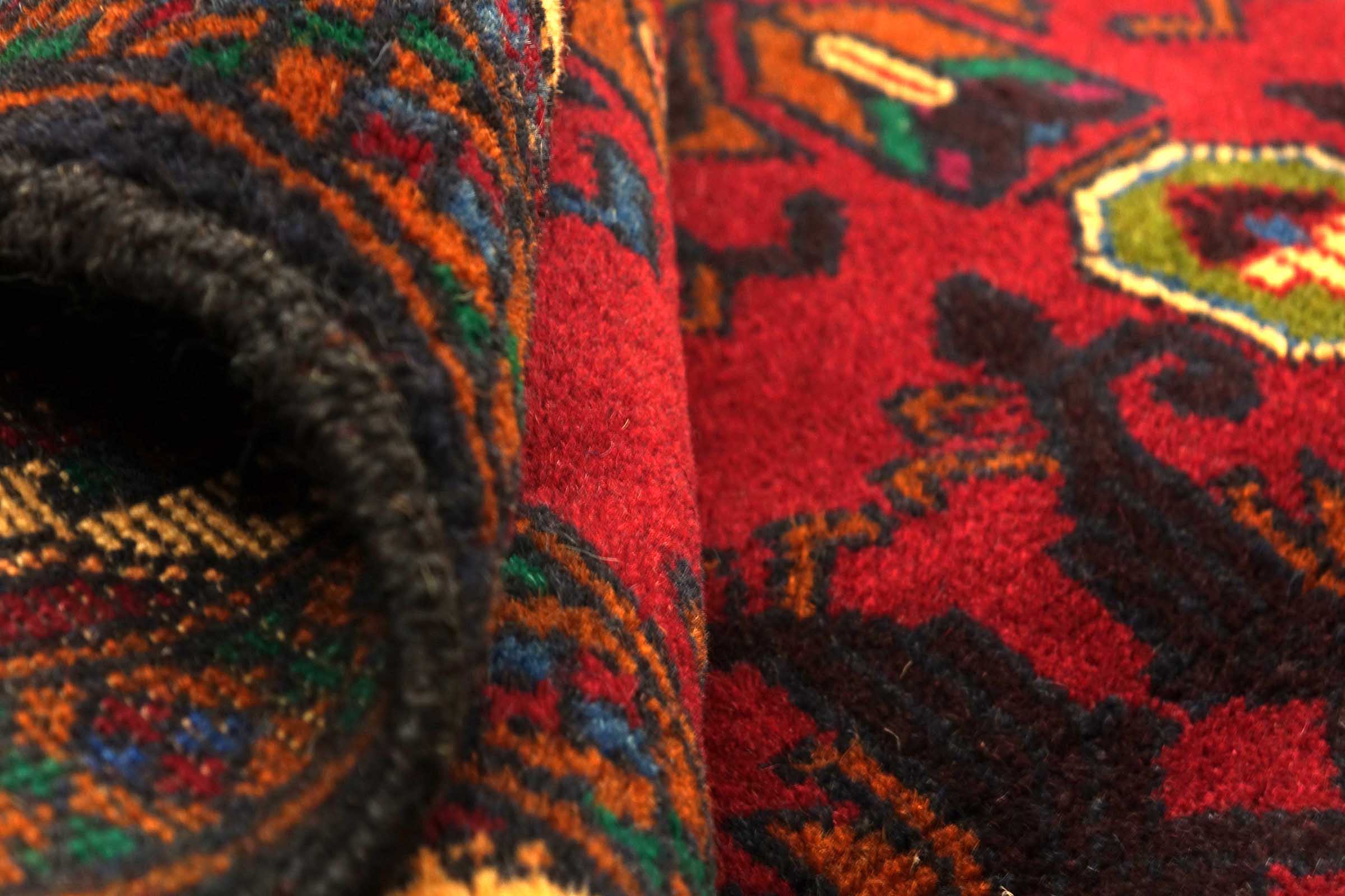 Afghan Belutsch Baluch 110x200 Handgeknüpft Orientteppich Rot Geometrisch Wolle