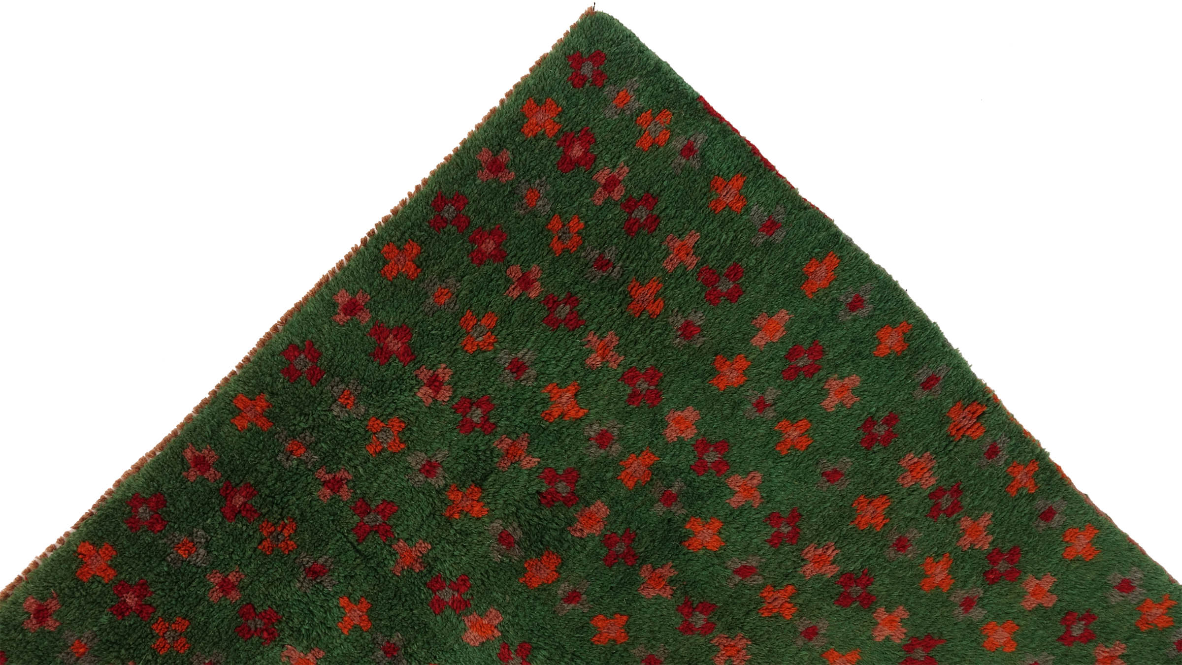 Gabbeh Teppich 120x170 Handgeknüpft Grün Gestreift Orientalisch UNIKAT Kurzflor