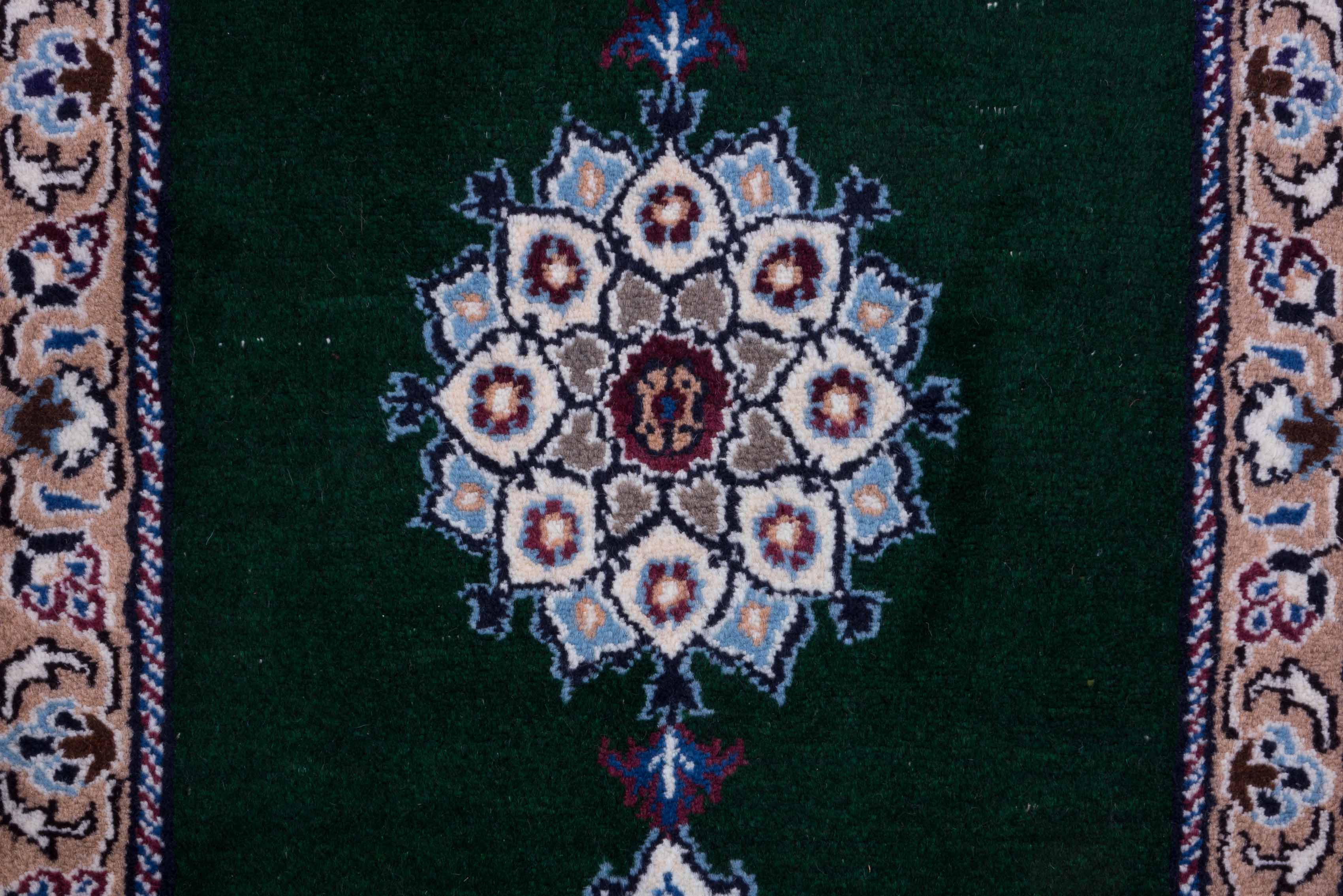Perser Nain 60x80 Handgeknüpft Teppich Weiß Orientalisch Kurzflor Orient Rug