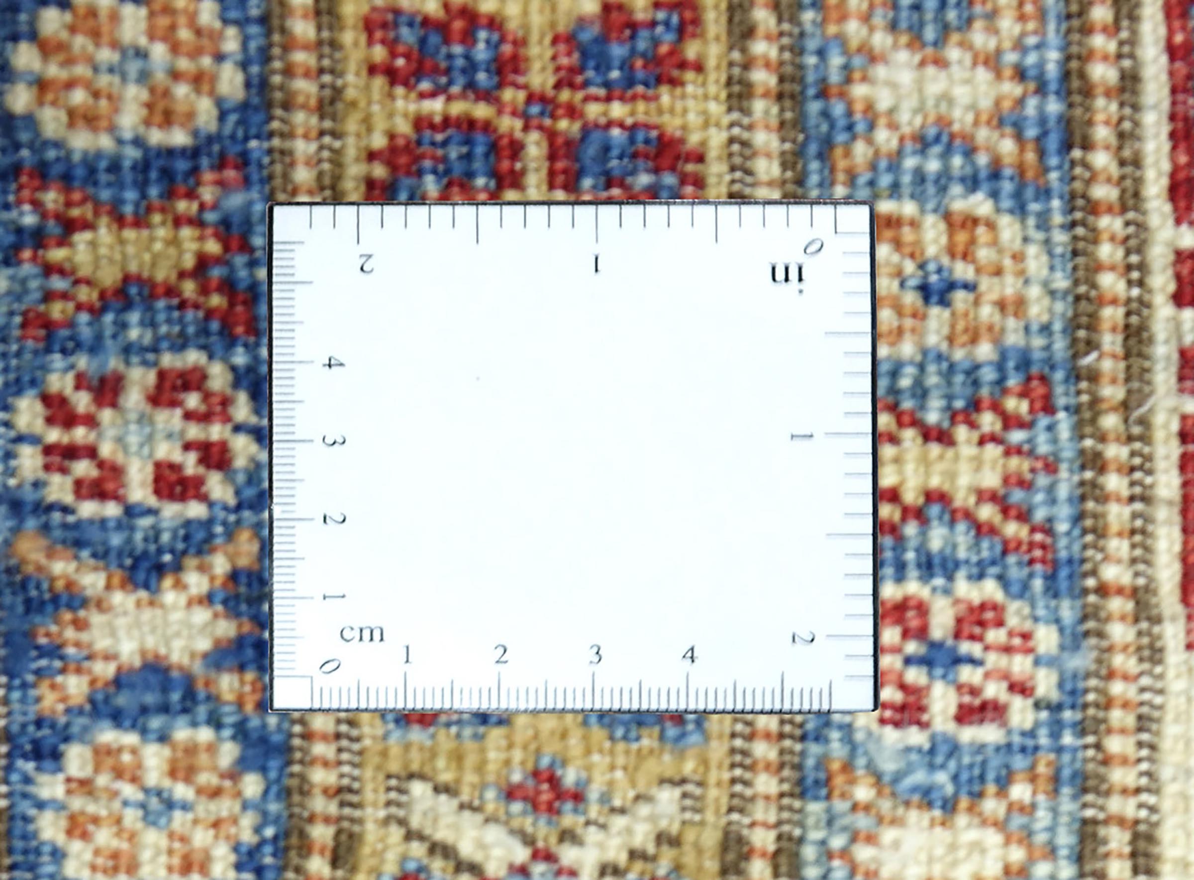 Afghan Feiner Kazak Teppich 250x300 Handgeknüpft Rot Geometrisch Orient Kurzflor