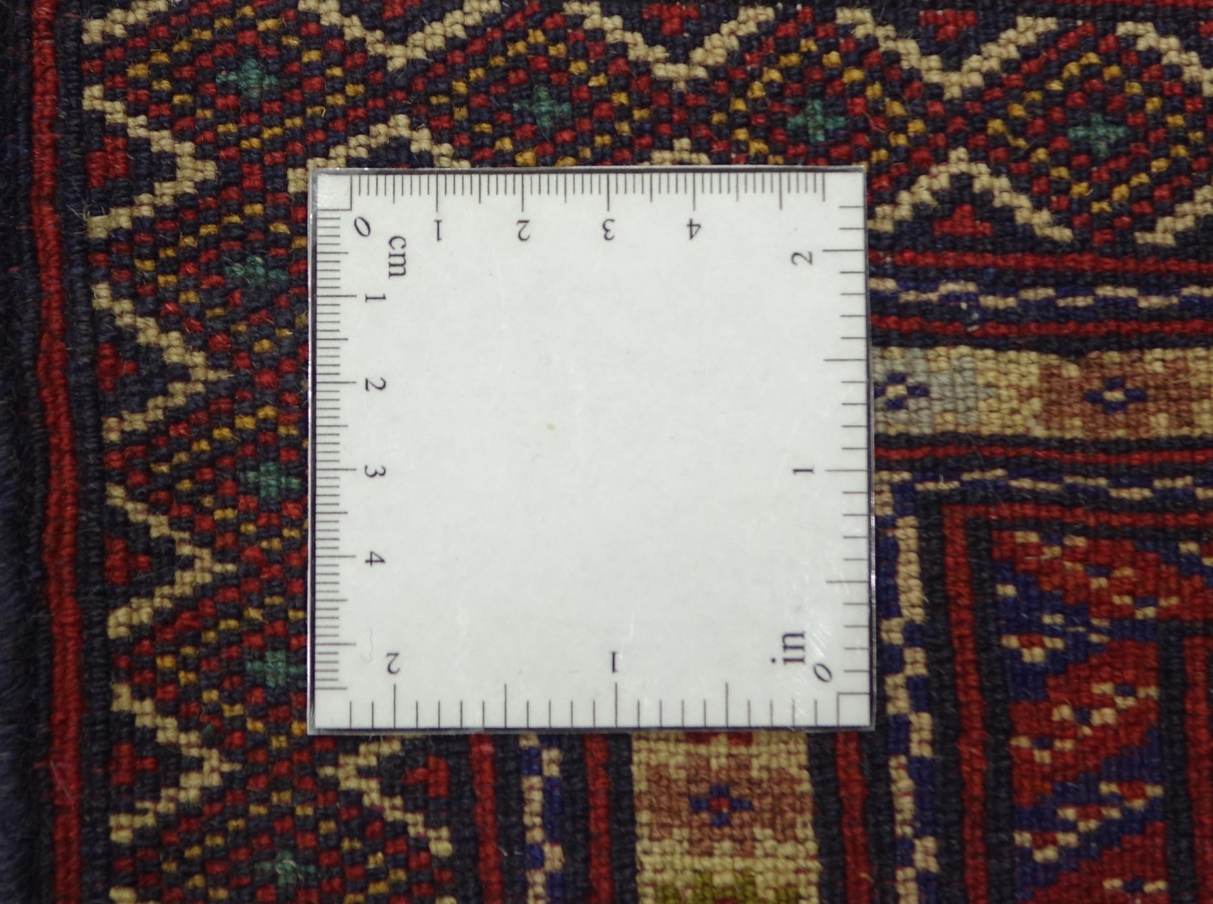 Afghan Teppich 120x180 Handgeknüpft Beige Geometrisch Orient Kurzflor Wohnzimmer