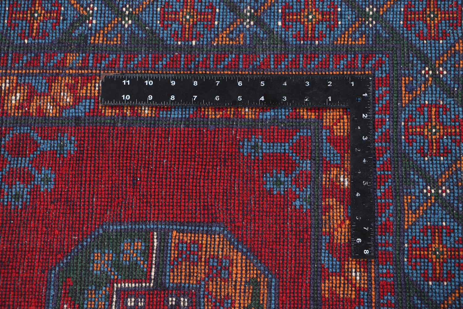 Afghan Akcha Rang Dar Teppich 150x200 Handgeknüpft Rot Durchgemustert Orient Kurzflor