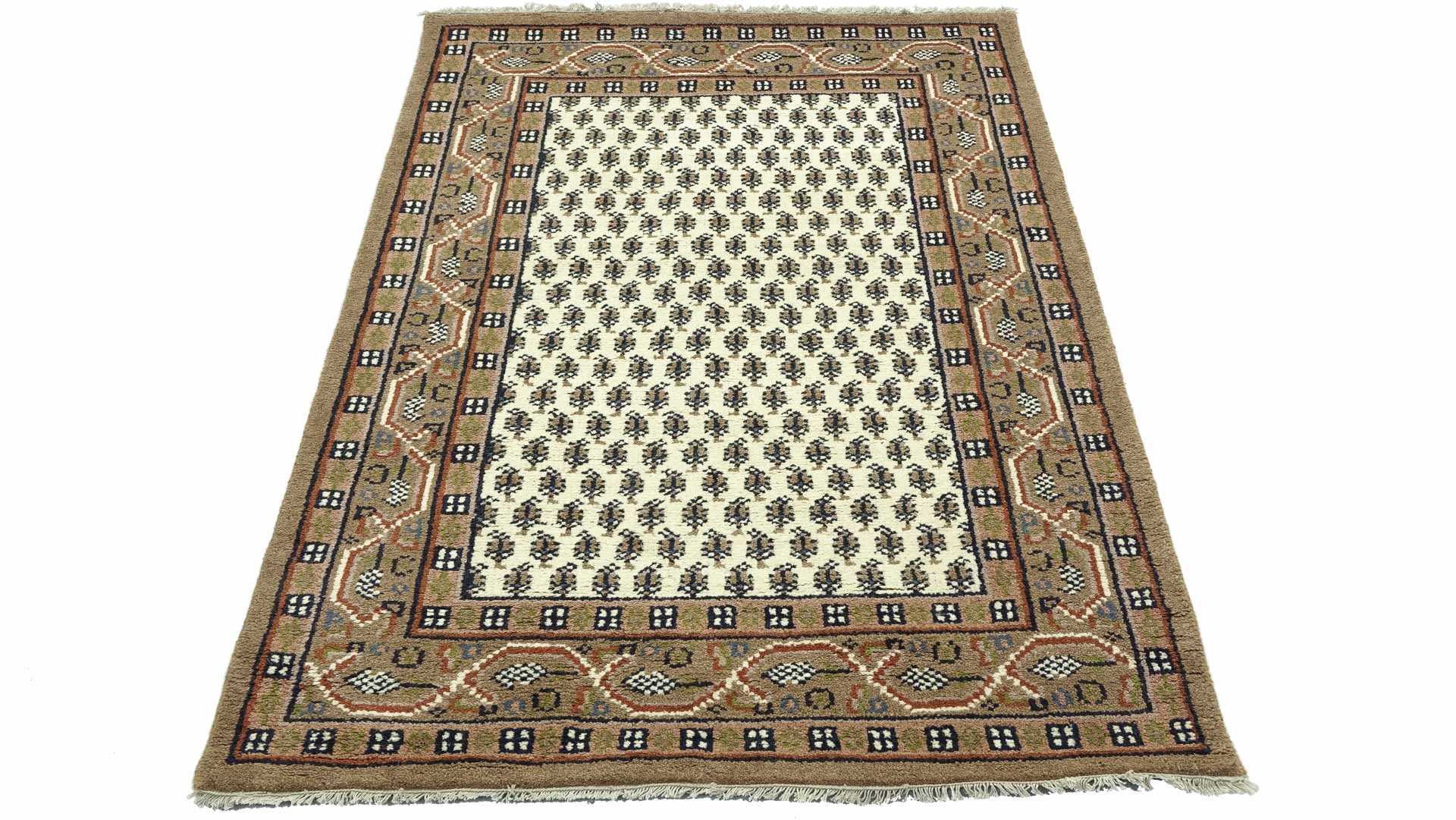 Mir Sarough Wohnzimmerteppiche 120x180 160x230 200x300 Rot Beige Kurzflor Wolle