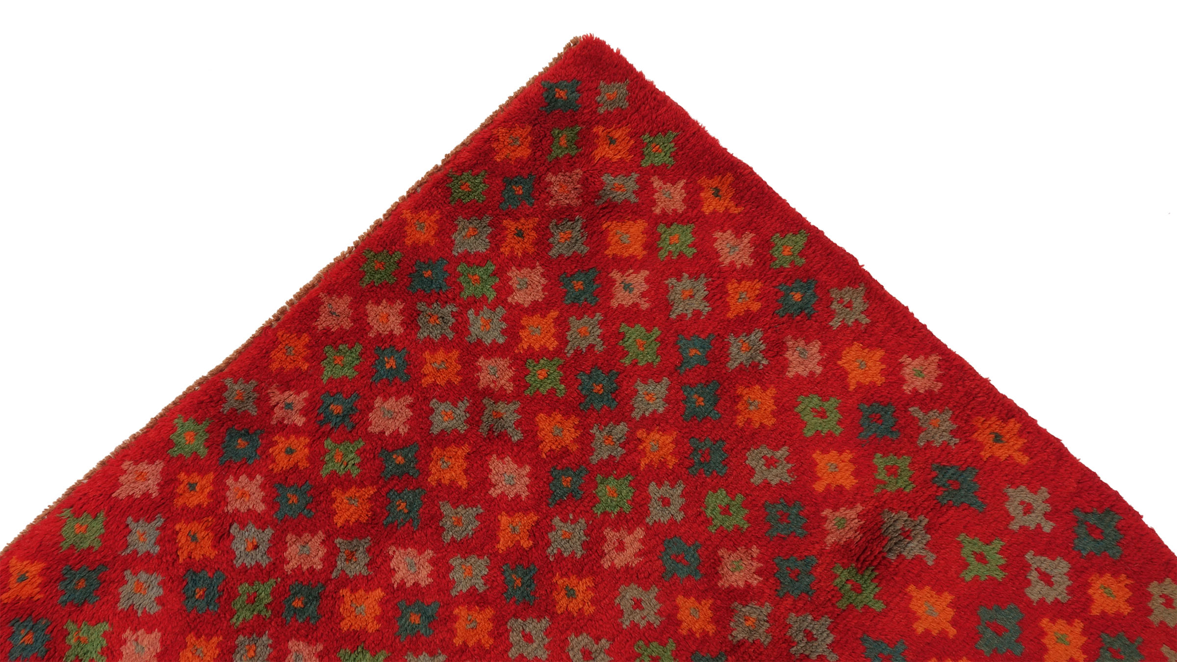 Gabbeh Teppich 120x170 Handgeknüpft Rot Streifen Orientalisch UNIKAT Kurzflor