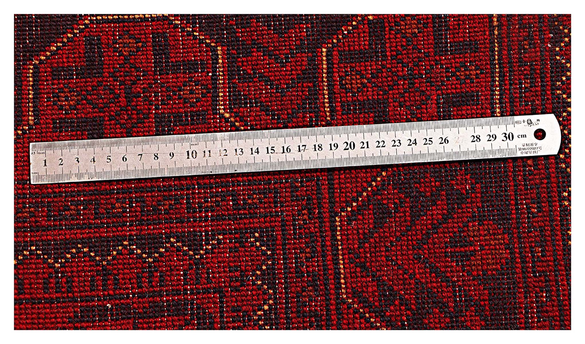 Afghan Khal Mohammadi Teppich 100x150 Handgeknüpft Braun Geometrisch Orient Kurzflor