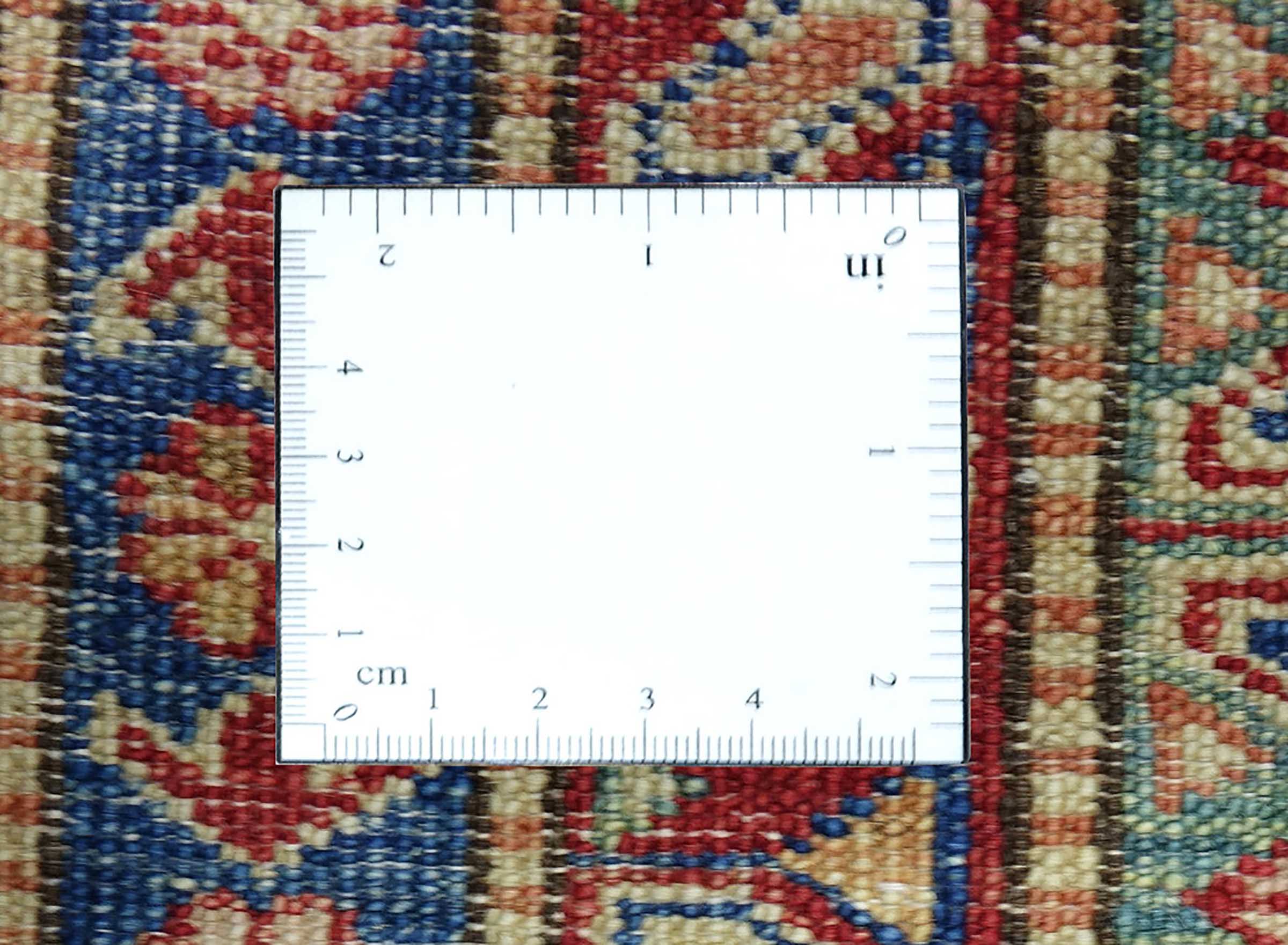 Afghan Feiner Kazak Teppich 240x340 Handgeknüpft Beige Geometrisch Orient Kurzflor