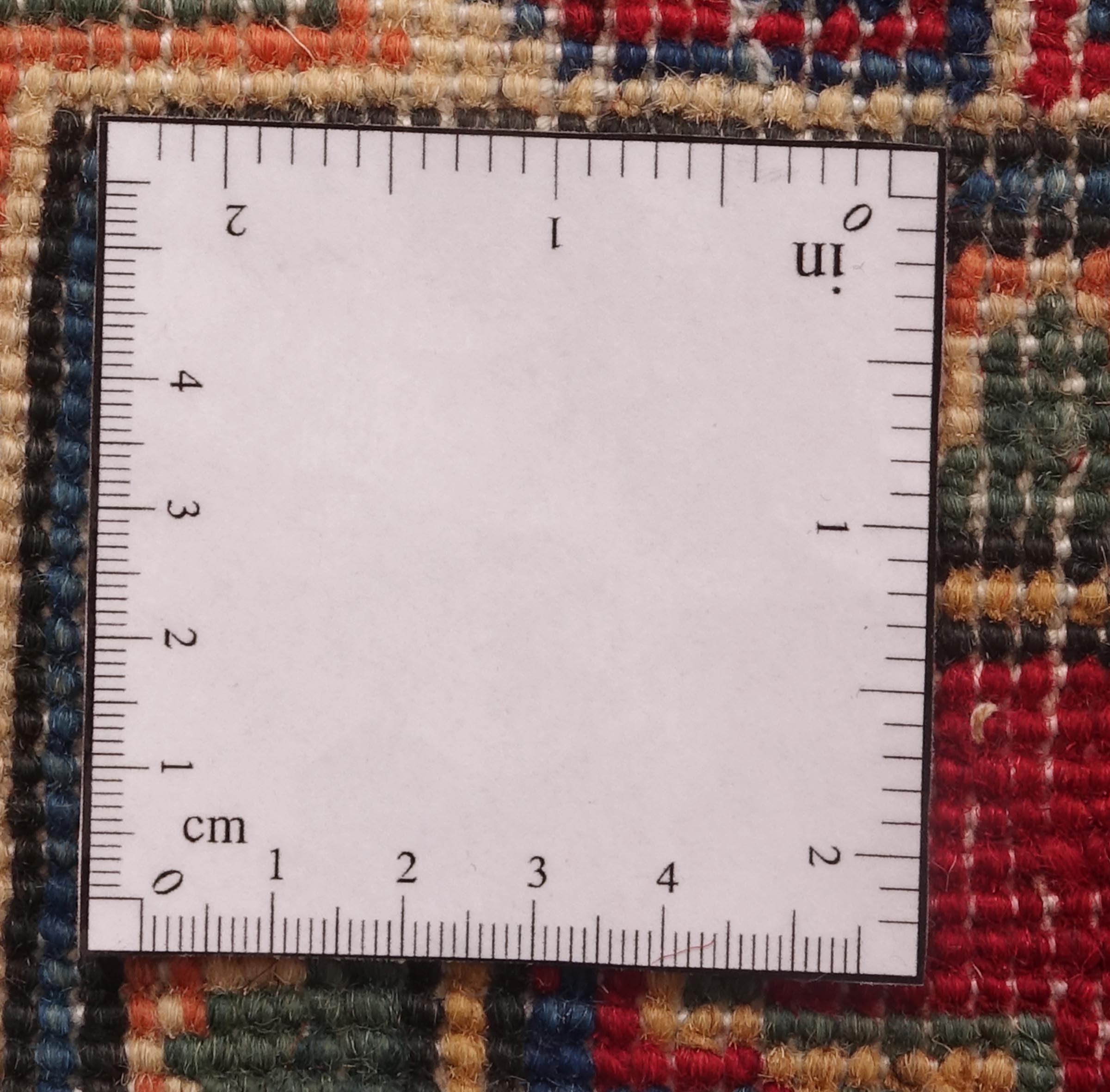 Kazak Teppich 80x240 Handgeknüpft Läufer rot Geometrisch Orientalisch UNIKAT Kurzflor