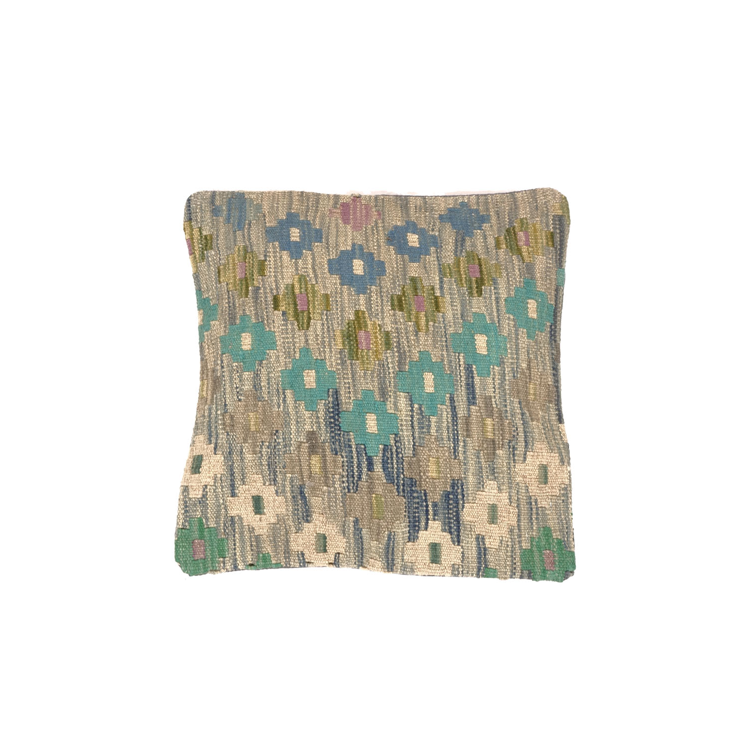 Kelim Afghan Maimana Kissenbezug Kissenhülle Poshti Teppich 45x45 Handgewebt
