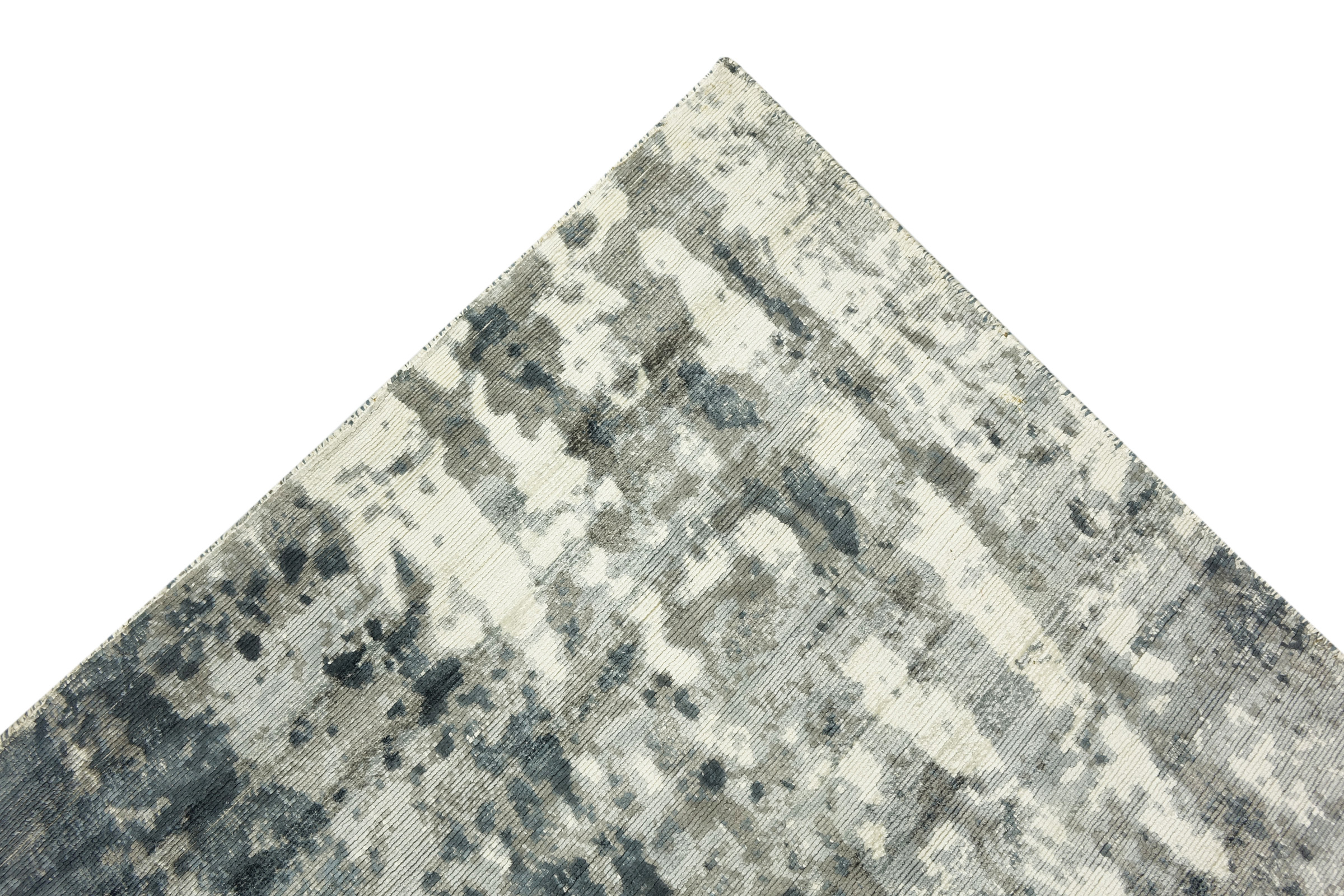 Handloom Vintage 230x160 Handgewebt Teppich 160x230 Blau Abstrakt Handarbeit Orient