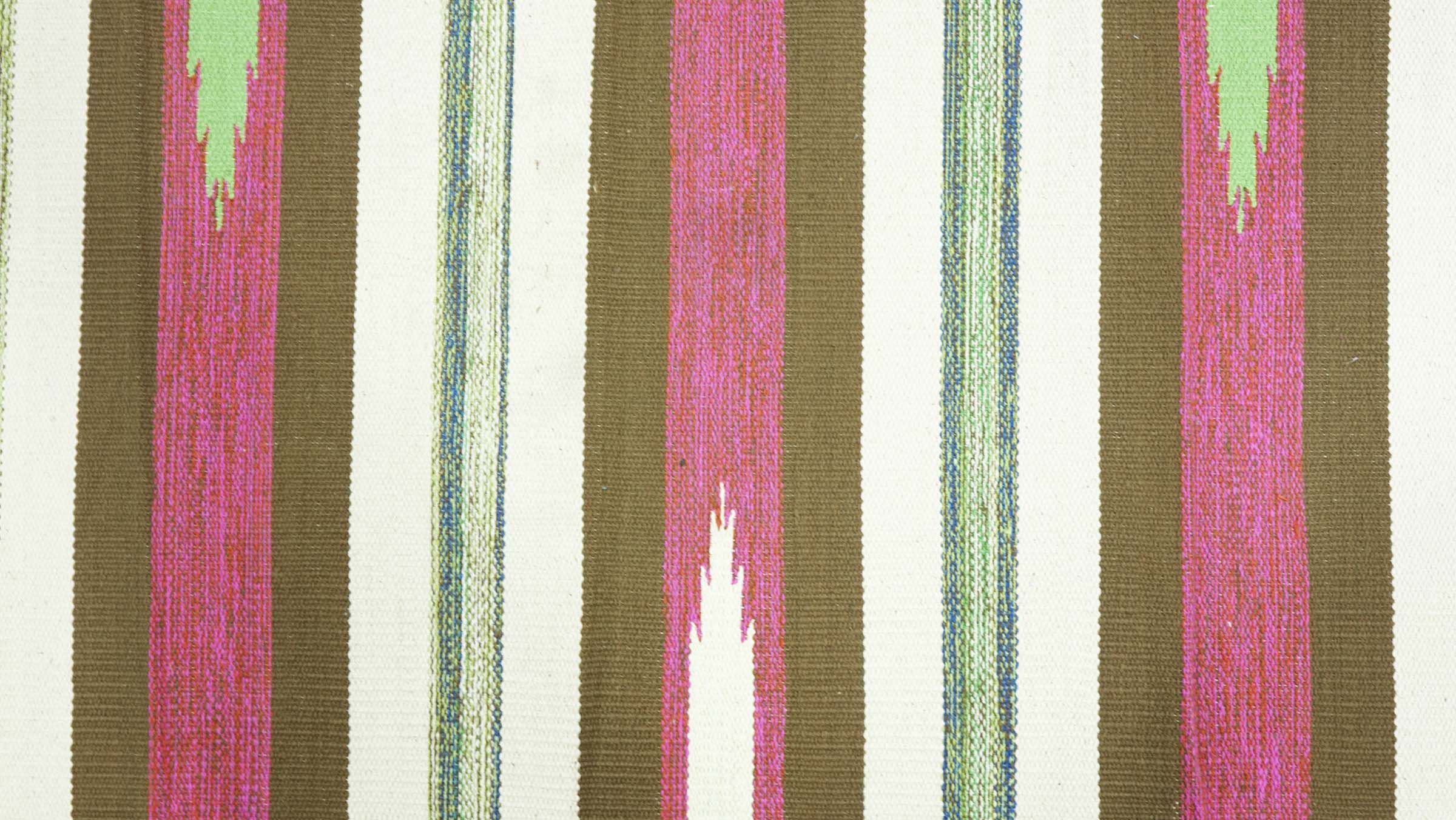 Knallbunter Kelim Teppich 60x120 Handgewebt Mehrfarbig Streifen Handarbeit Gewebt