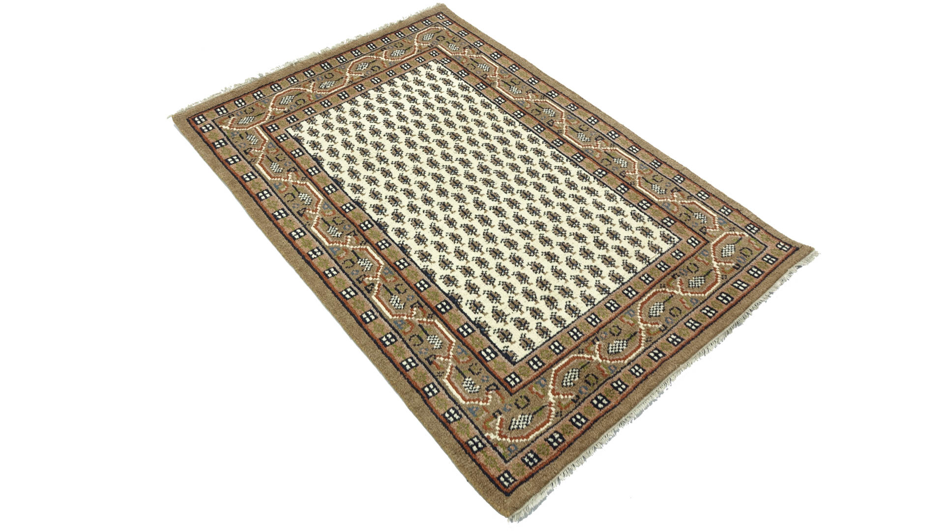 Mir Sarough Wohnzimmerteppiche 120x180 160x230 200x300 Rot Beige Kurzflor Wolle