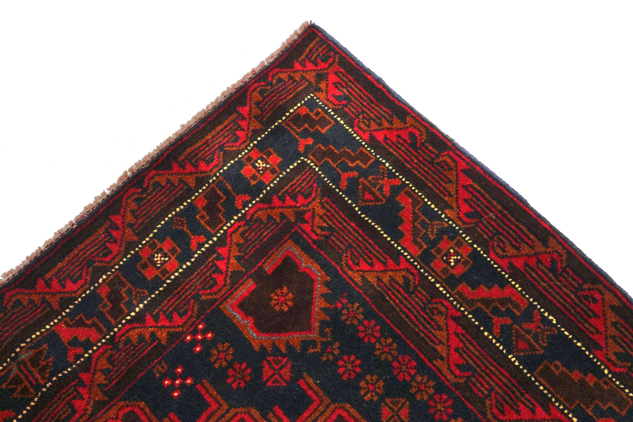 Afghan Belutsch Baluch 120x200 Handgeknüpft Orientteppich Braun Geometrisch