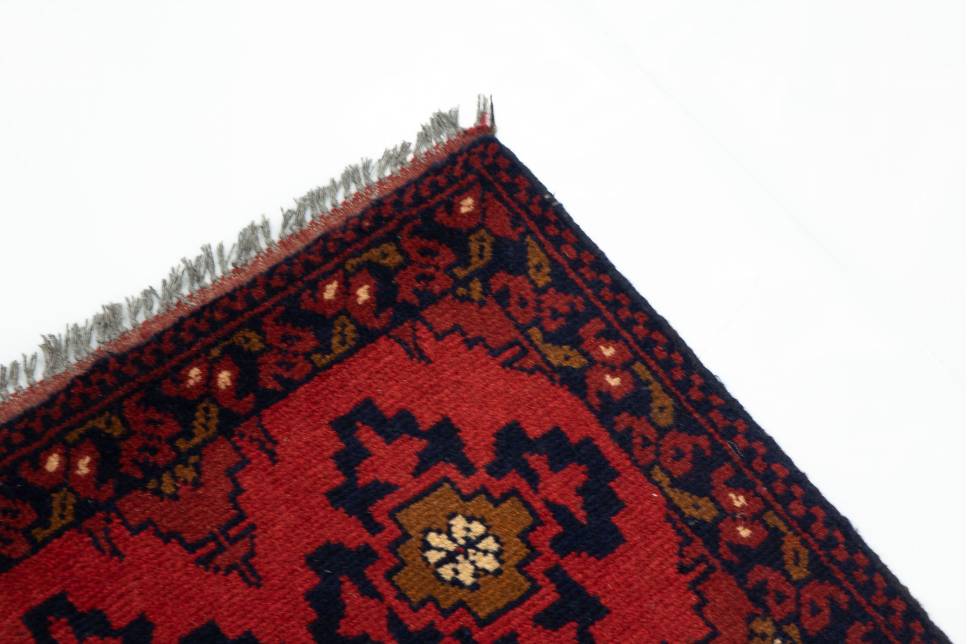 Afghan Khal Mohammadi 50x150 Handgeknüpft Teppich Läufer Braun Geometrisch