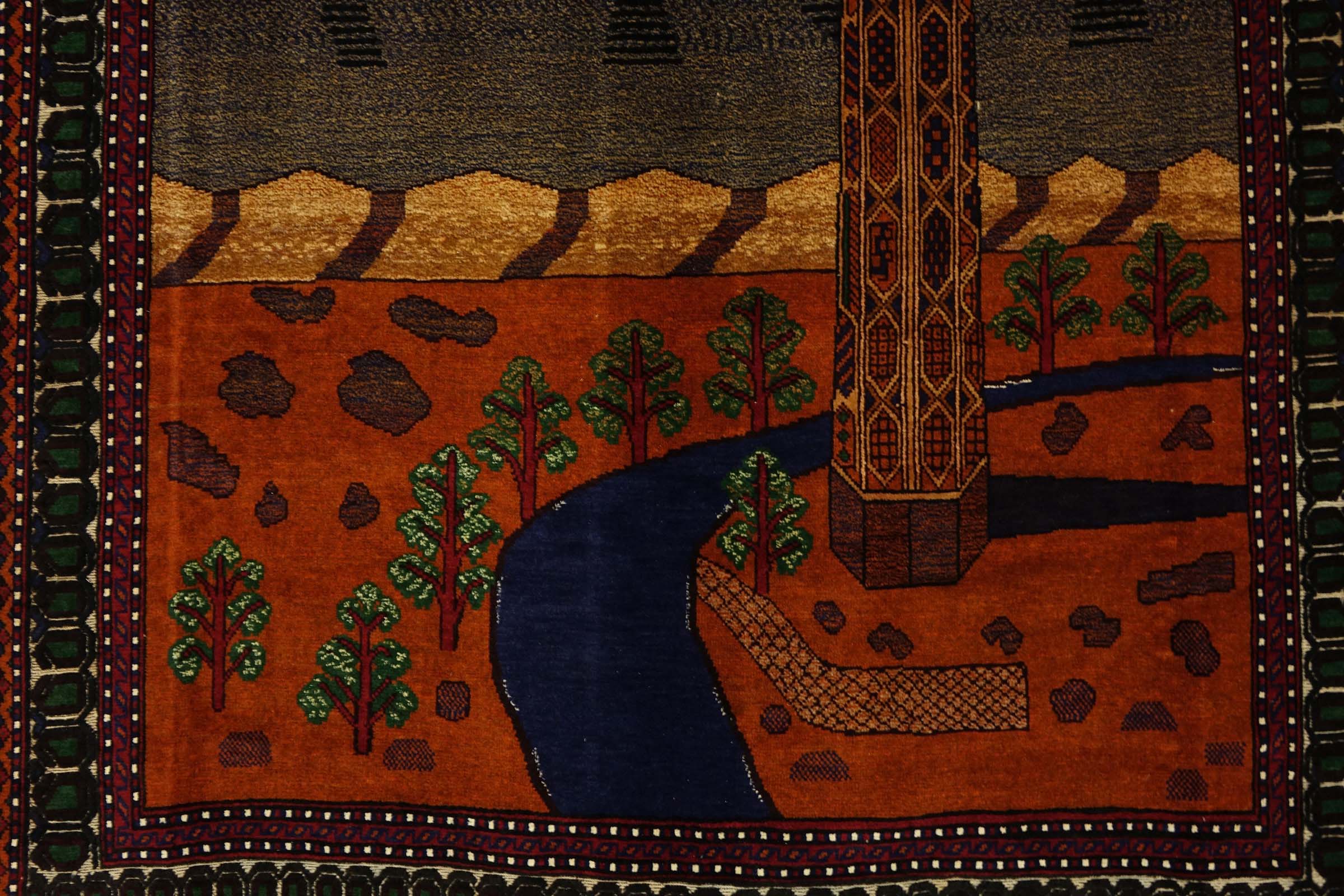Afghan Belutsch Minaret Herat 200x300 Handgeknüpft Teppich Mehrfarbig