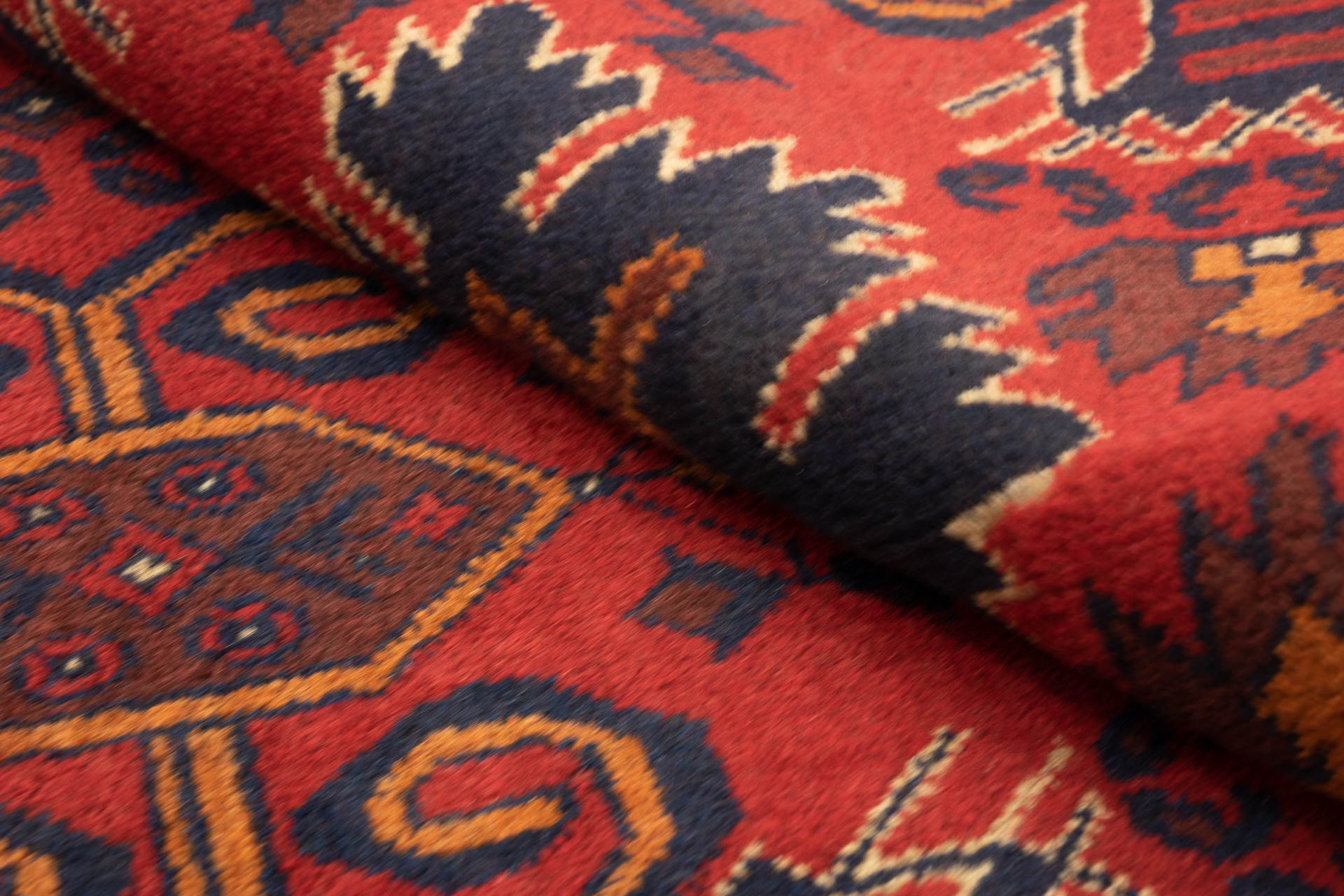 Afghan Khal Mohammadi 50x150 Handgeknüpft Teppich Läufer Braun Geometrisch