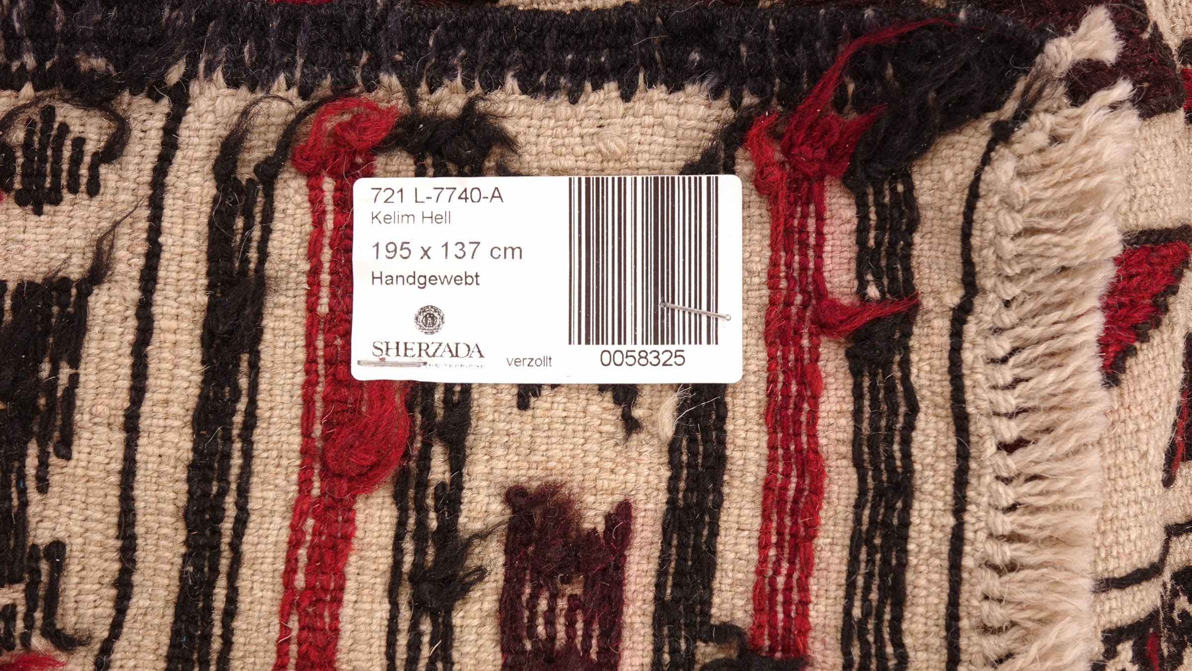 Afghan Kelim Gol Barjasta Teppich 140x200 Handgewebt Beige Geometrisch Handarbeit