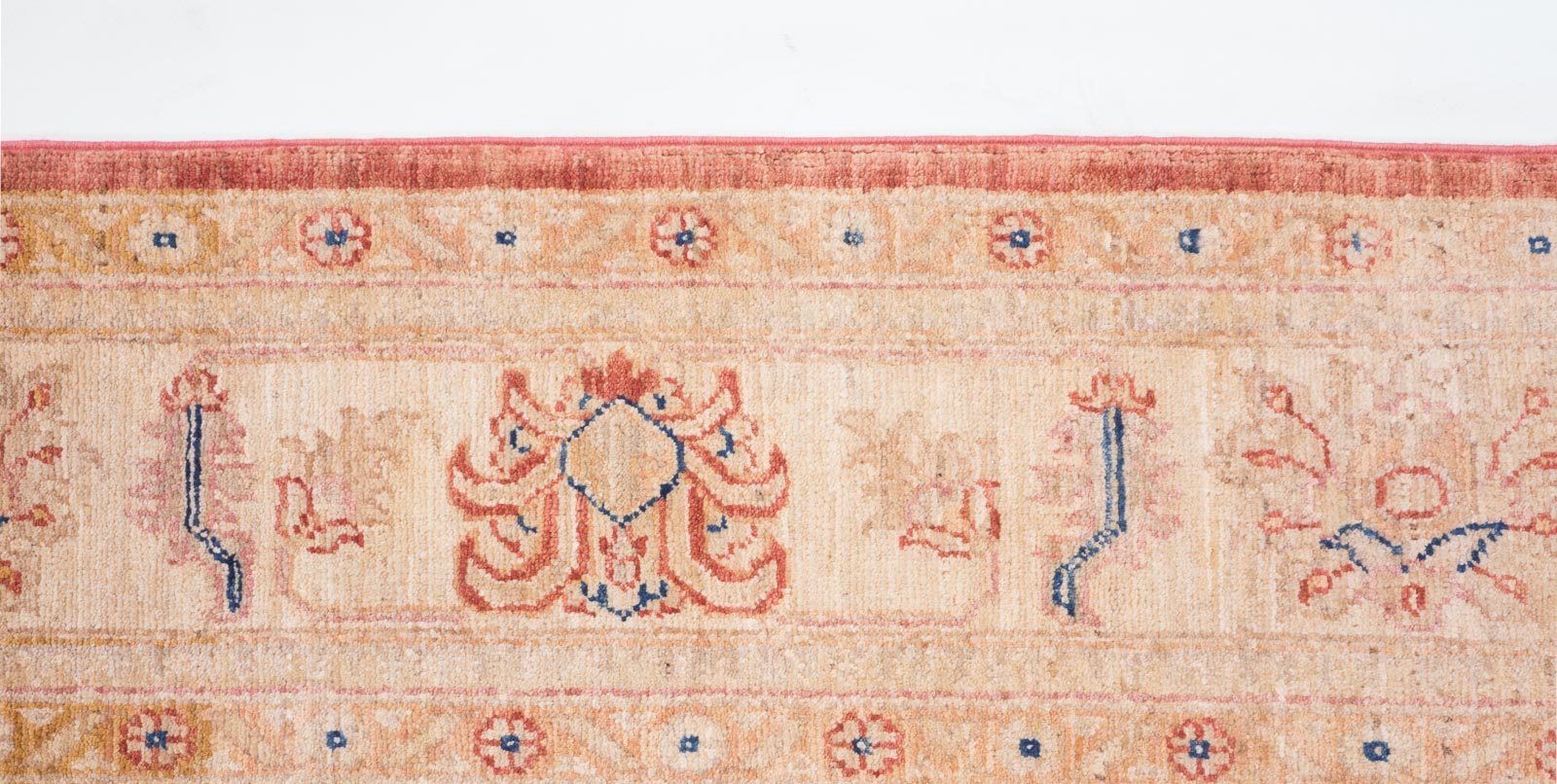 Afghan Chobi Ziegler Fein 150x200 Handgeknüpft Teppich Beige Blumenmuster