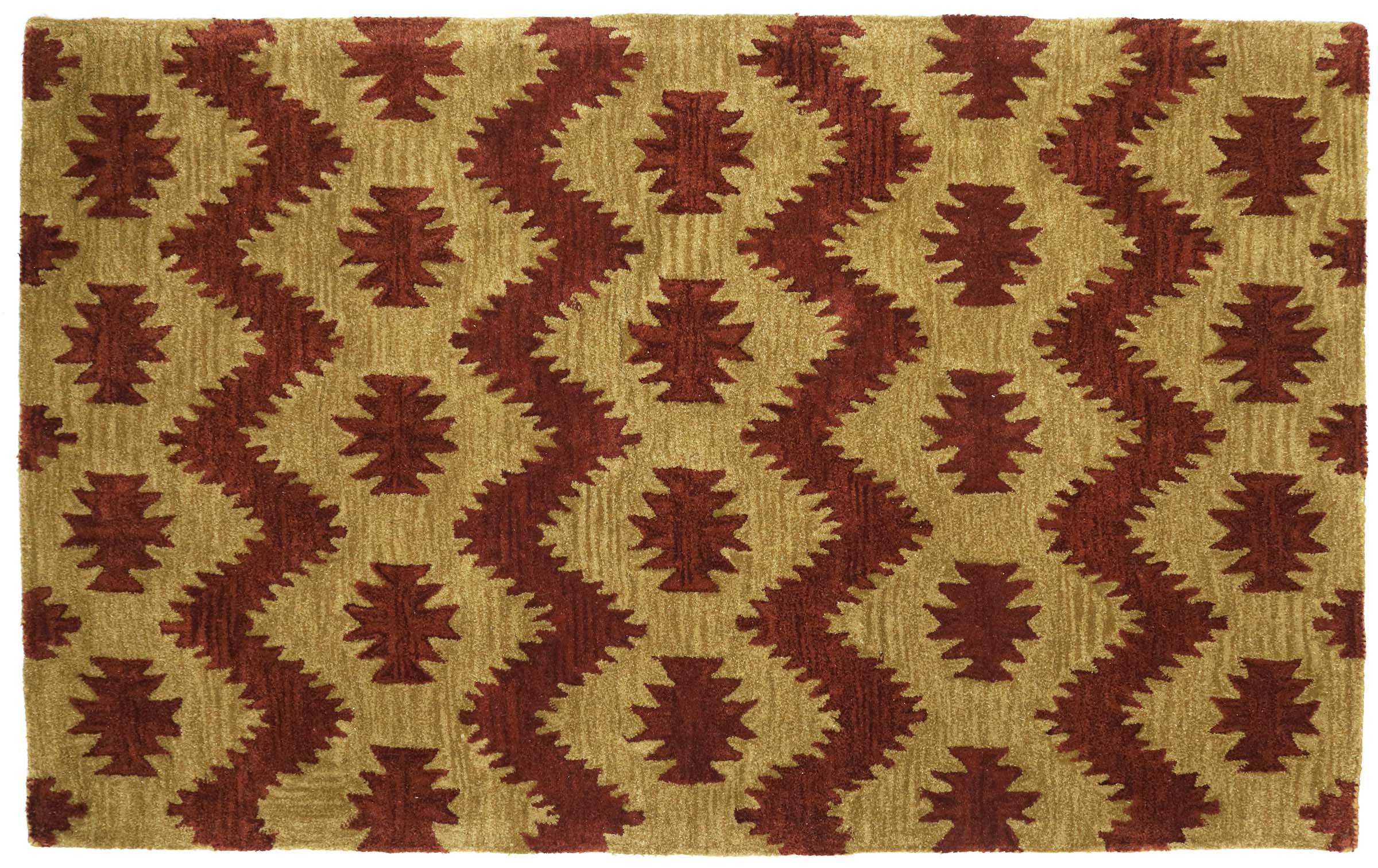 Handgefertigter Teppich 100x150 & 120x180 Beige Durchgemustert Handarbeit Modern