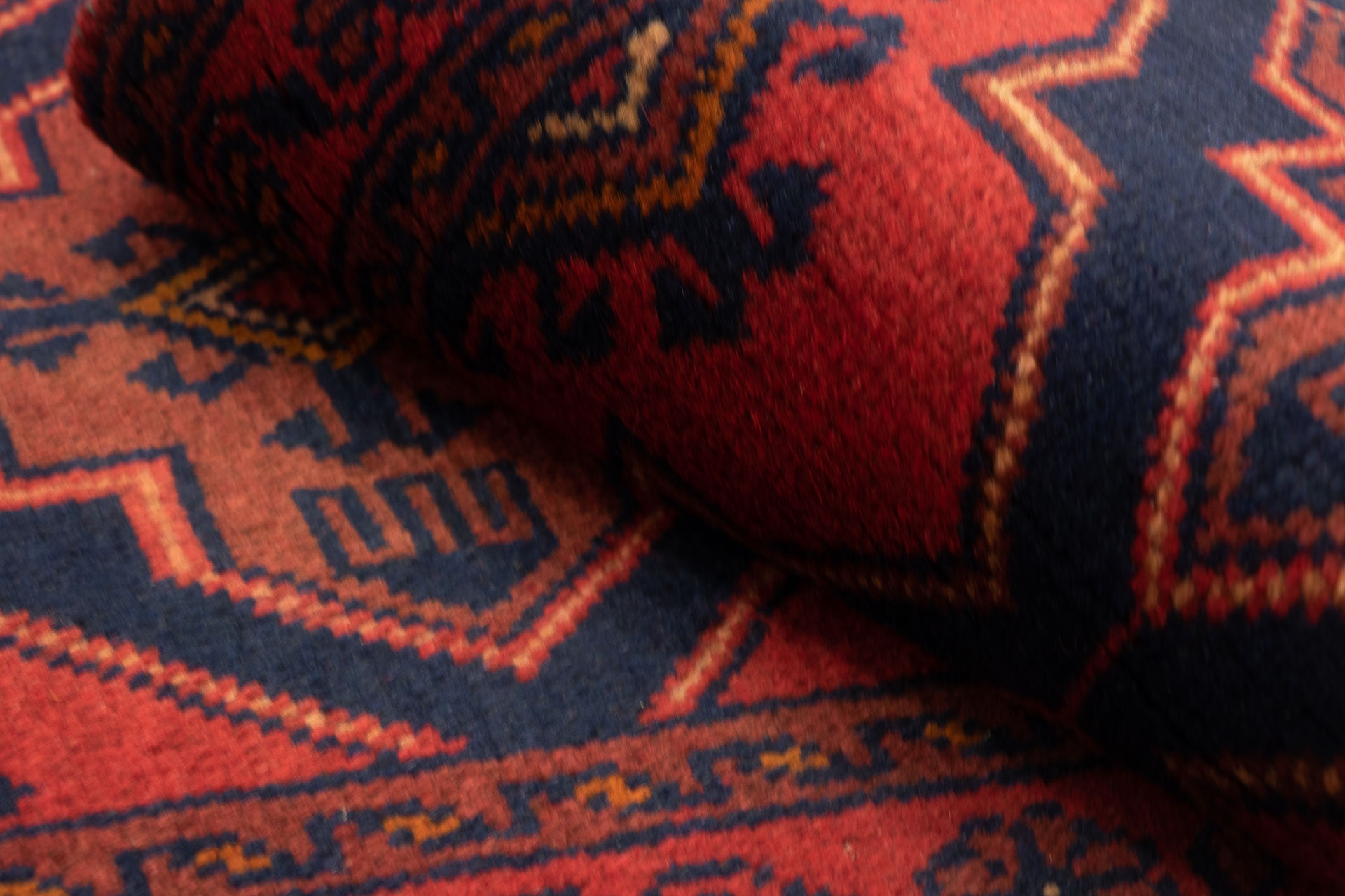 Afghan Khal Mohammadi 50x150 Handgeknüpft Teppich Läufer Braun Geometrisch