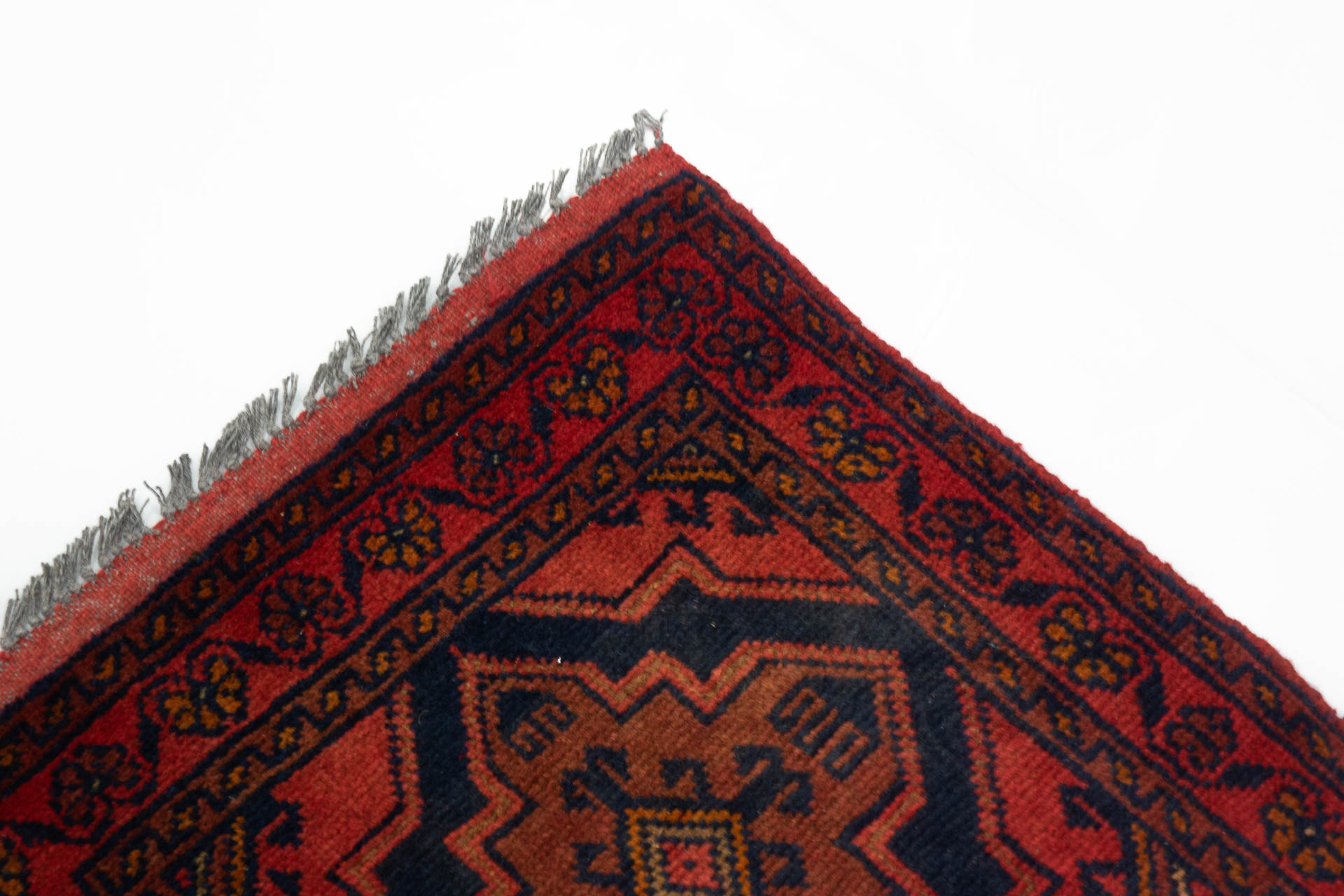 Afghan Khal Mohammadi 50x150 Handgeknüpft Teppich Läufer Braun Geometrisch