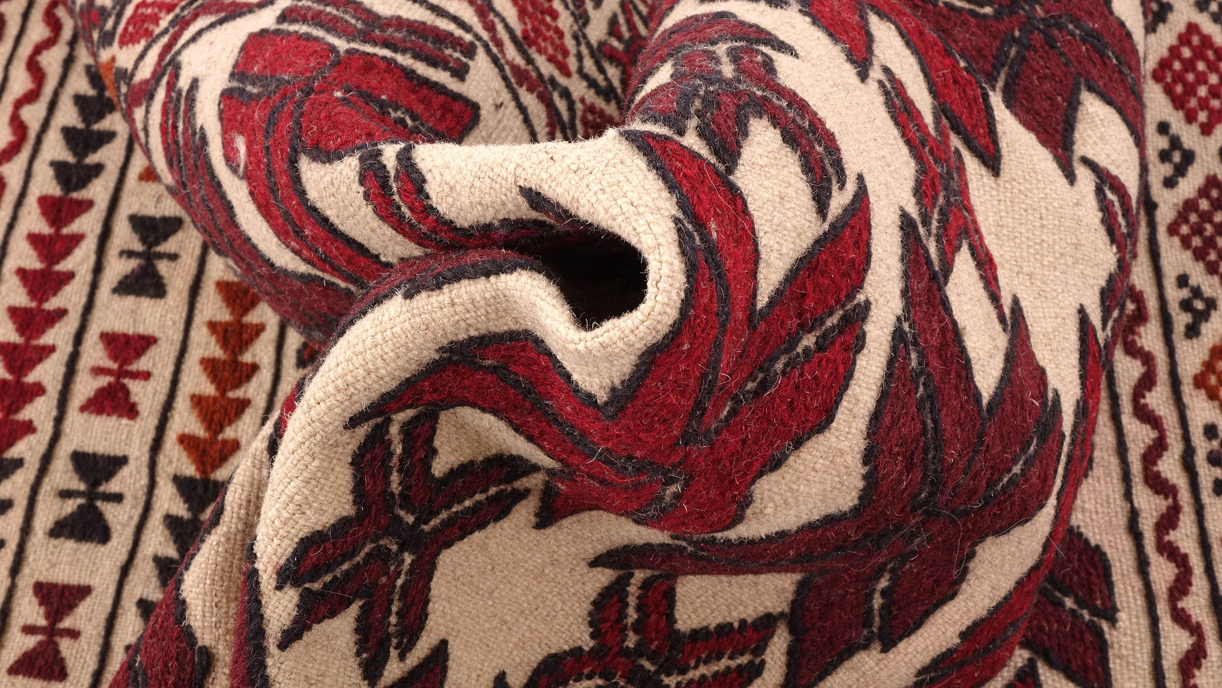 Afghan Kelim Gol Barjasta Teppich 120x180 Handgewebt Beige Geometrisch Handarbeit
